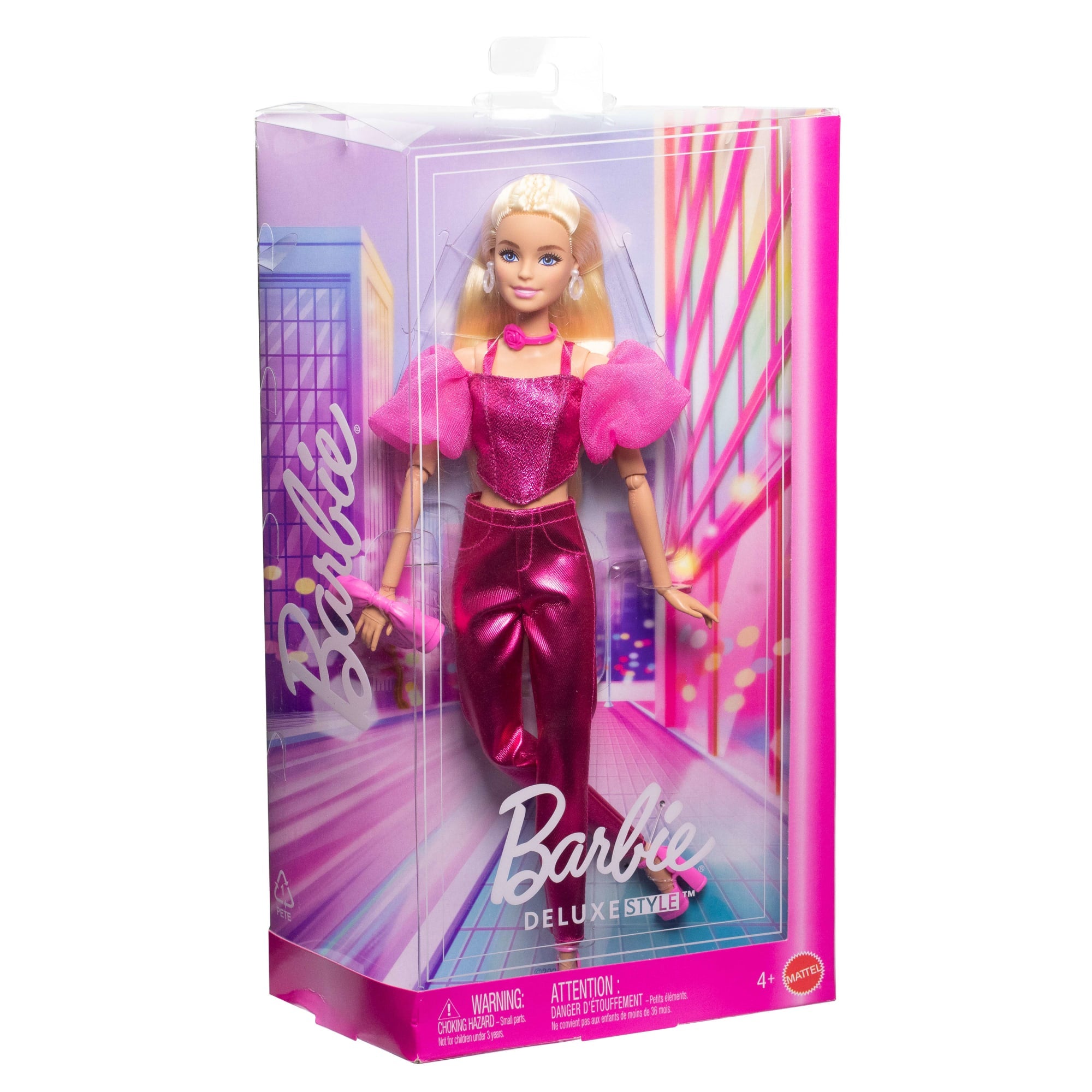 Barbie Deluxe Style Fashion Doll #5 in Metallic Pink Outfit With Corset Top And Accessories. Blonde - Image 6