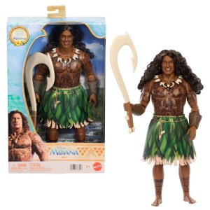 Mattel Disney Moana Maui Doll With Removable Fashion & 4 Accessories. Inspired By Live Action Movie
