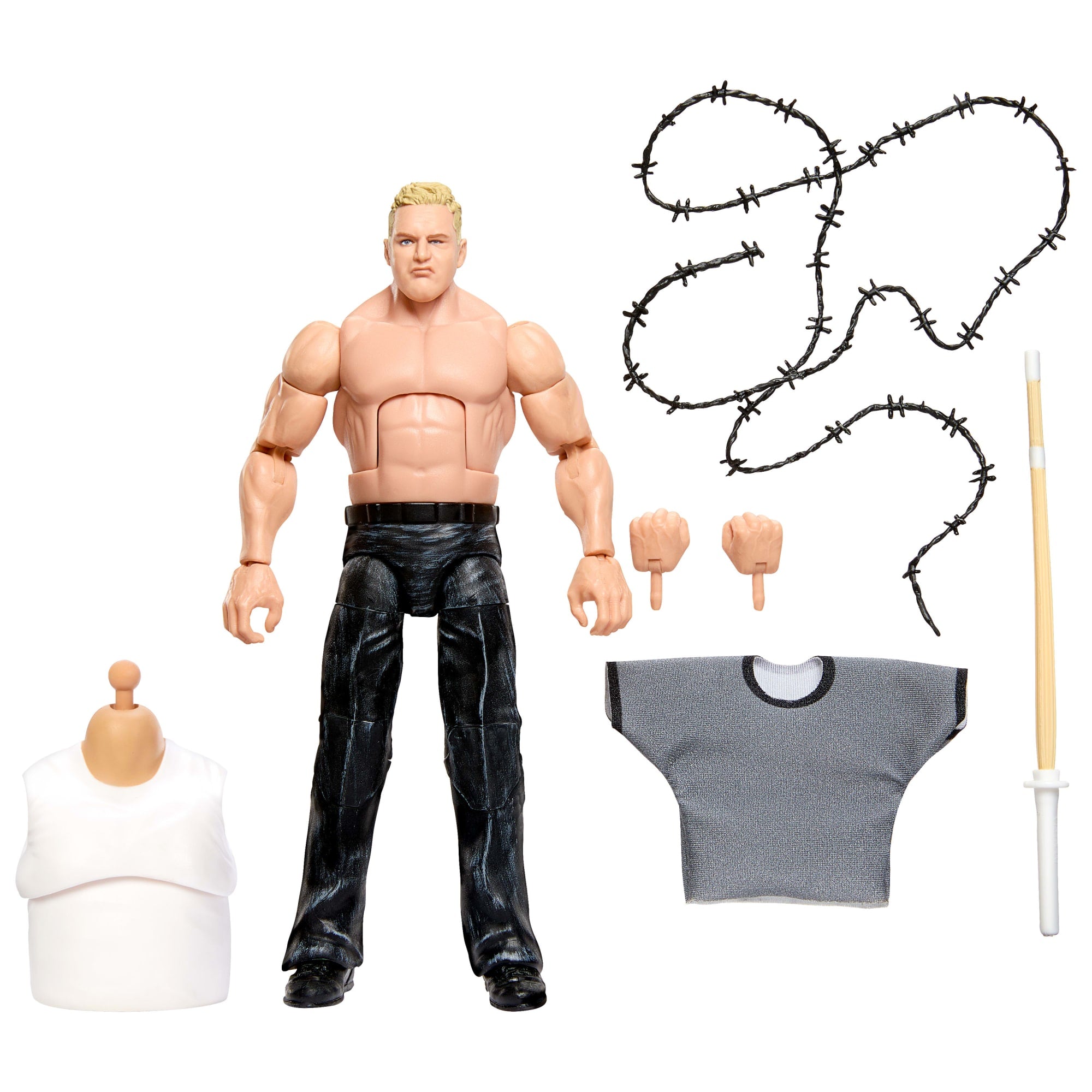 WWE Elite Collection Monday Night War Hardcore Hak Action Figure & Golga Build-A-Figure Parts