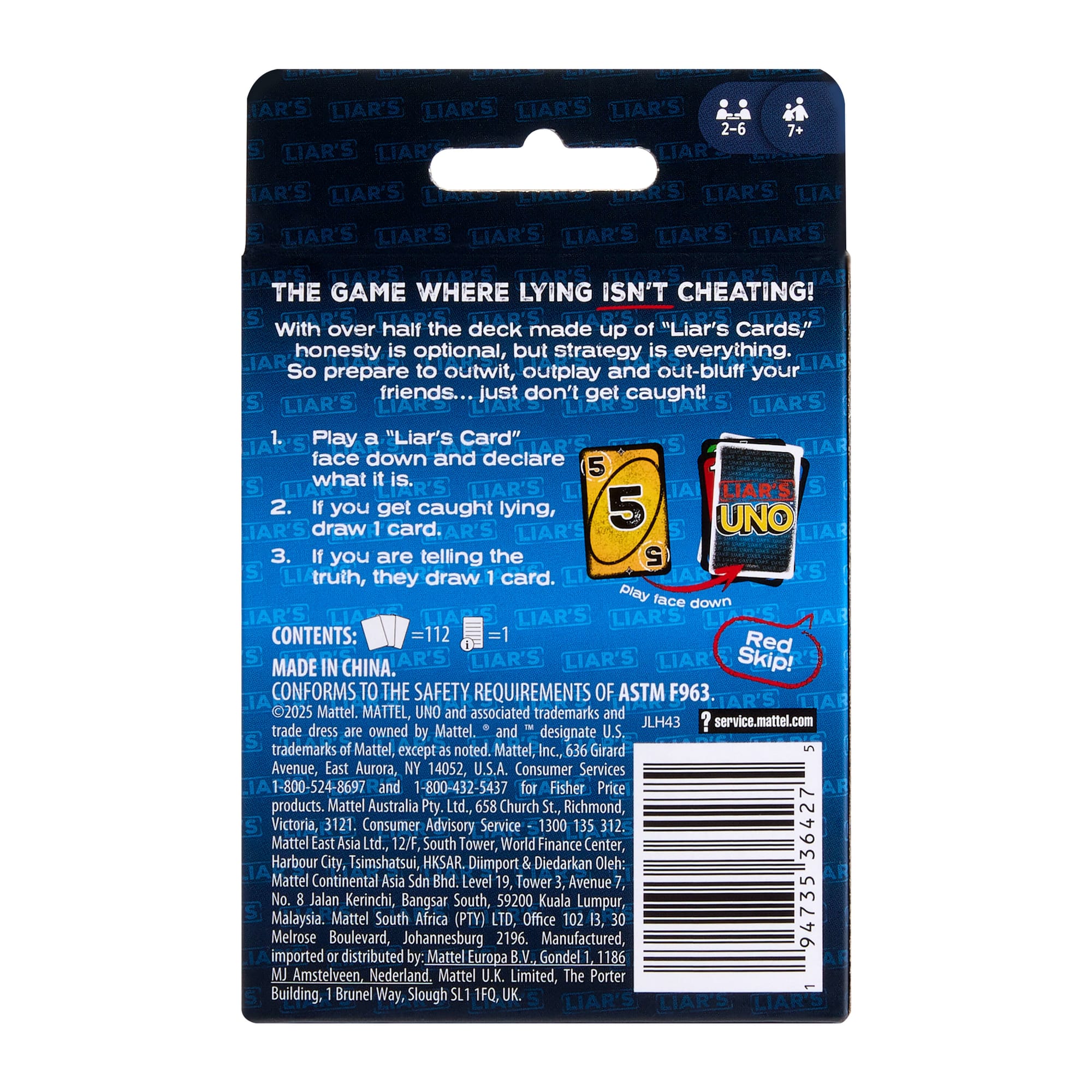 UNO Juego de Cartas Liars - Image 6