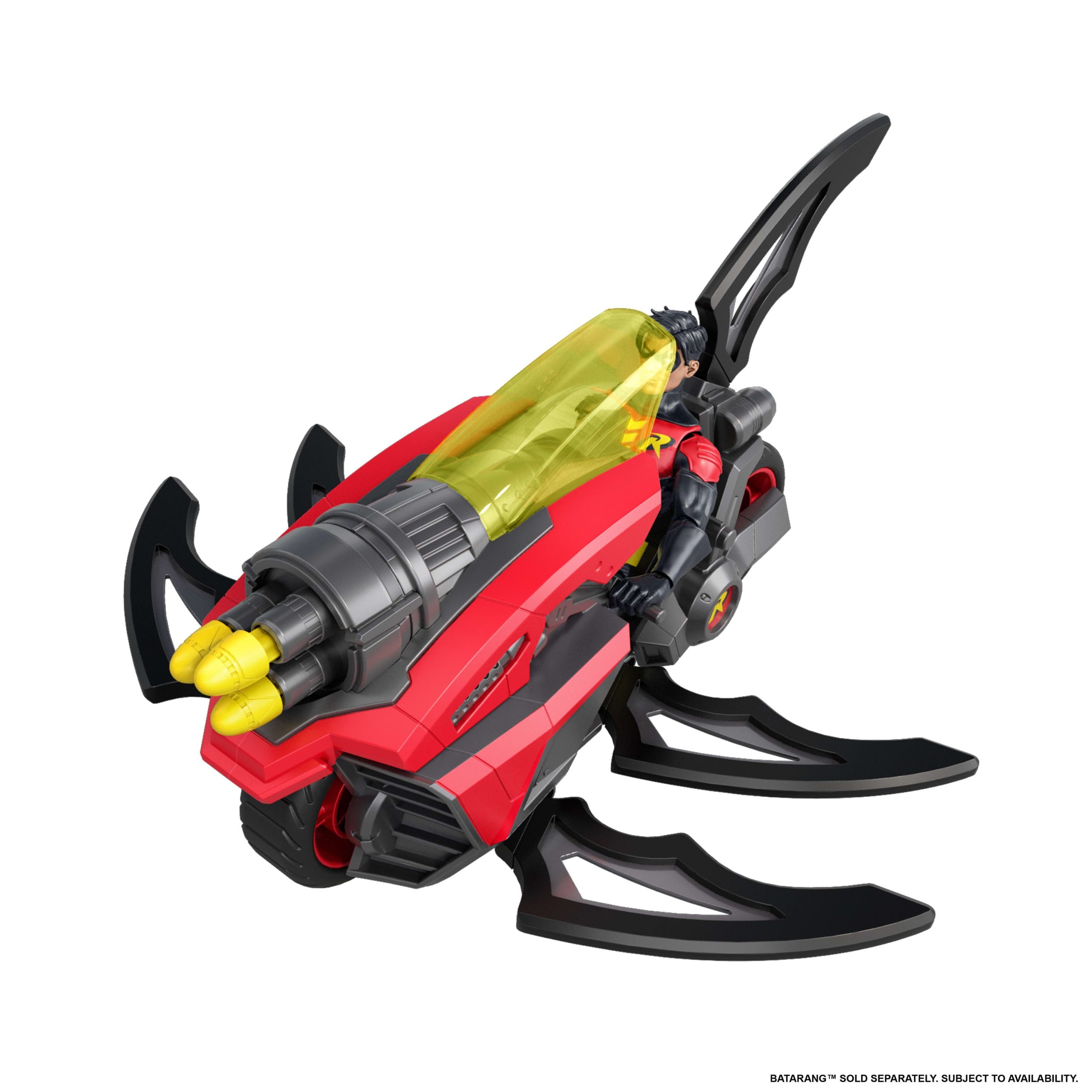 DC Premier 6.5 Inch Batlink Robin Figure & Motorcycle Vehicle With Projectile Launch - Image 4