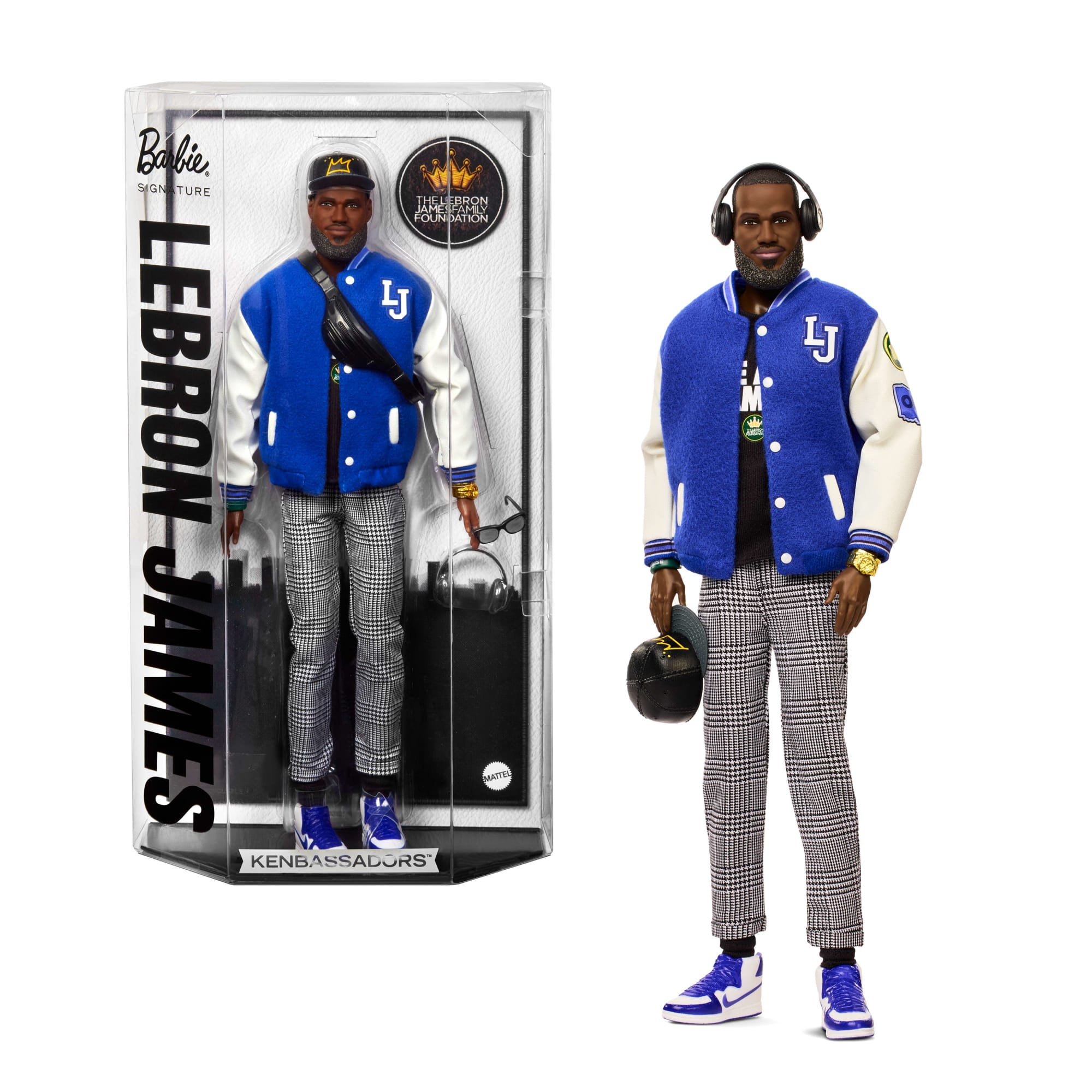 Barbie Signature Lebron James Kenbassadors Doll Collectible With Varsity Jacket Outfit & Accessories