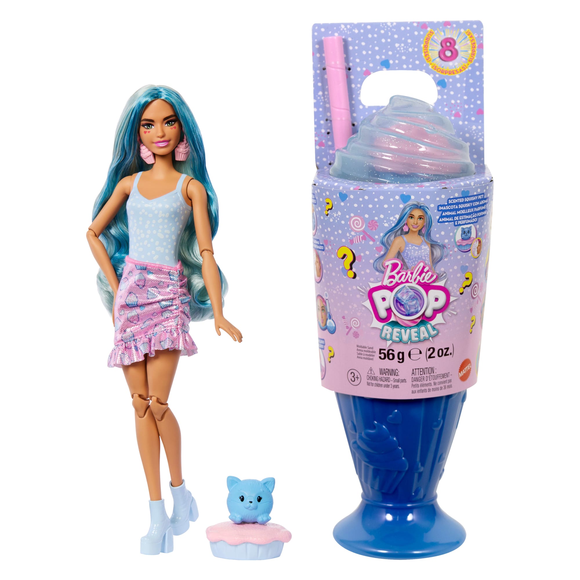 Barbie® Poupée Pop Reveal Barbie Bleue