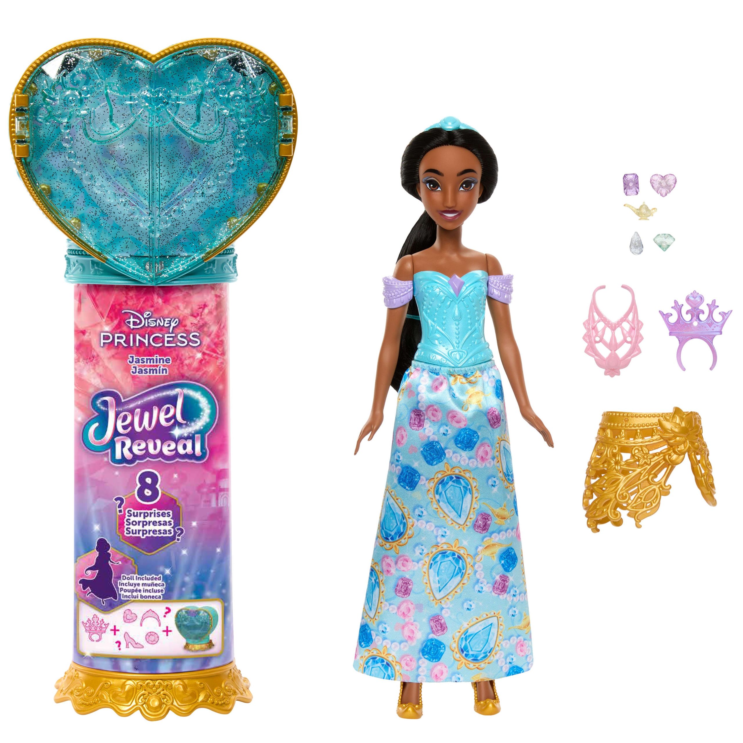 Disney Princess Jewel Reveal Jasmine Fashion Doll W/ 8 Surprises including Gem Box & 10 Accessories - Image 6