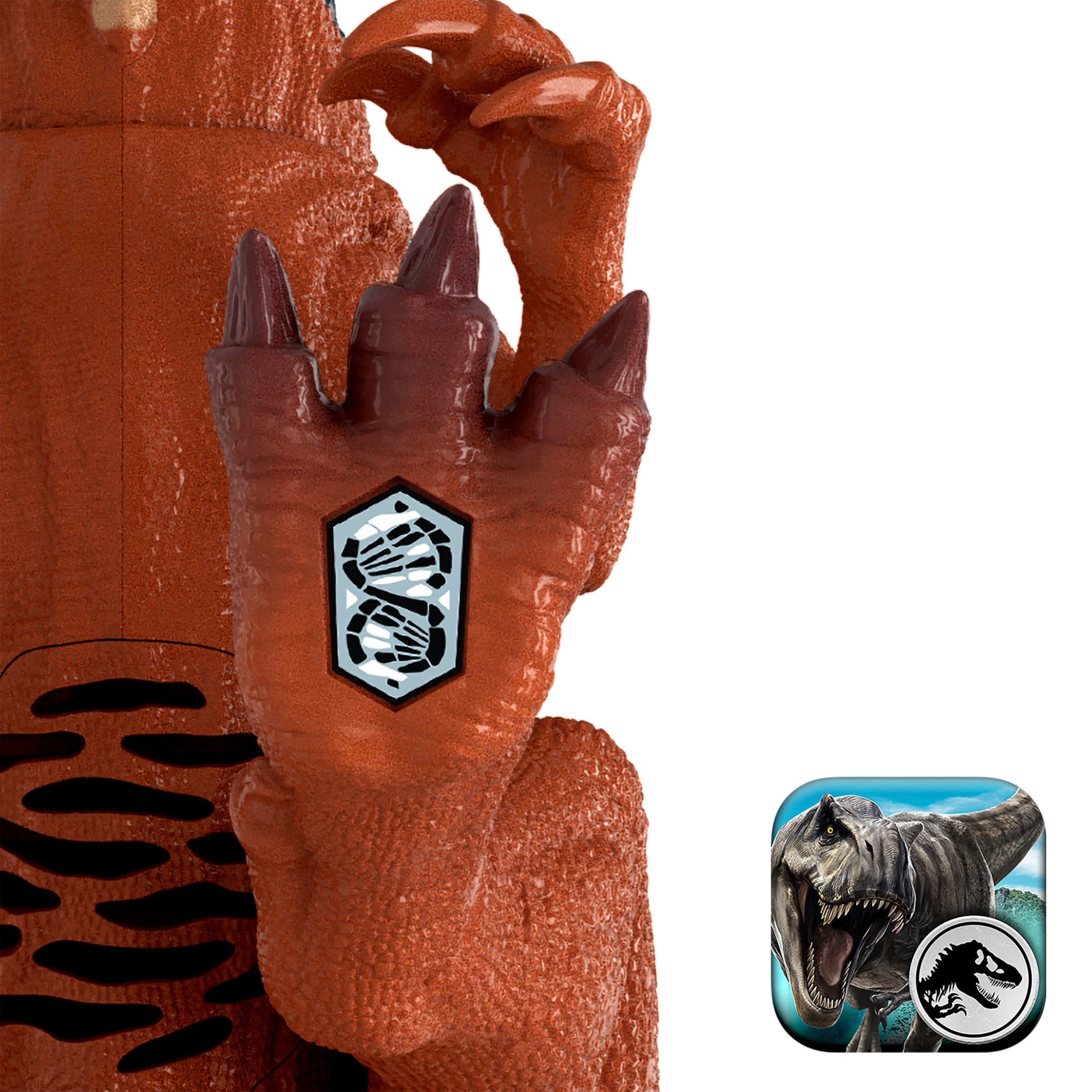 Jurassic World Wild Roar Afrovenator Dinosaur Action Figure Toy. Attack & Light & Sound. Scan Code - Image 2