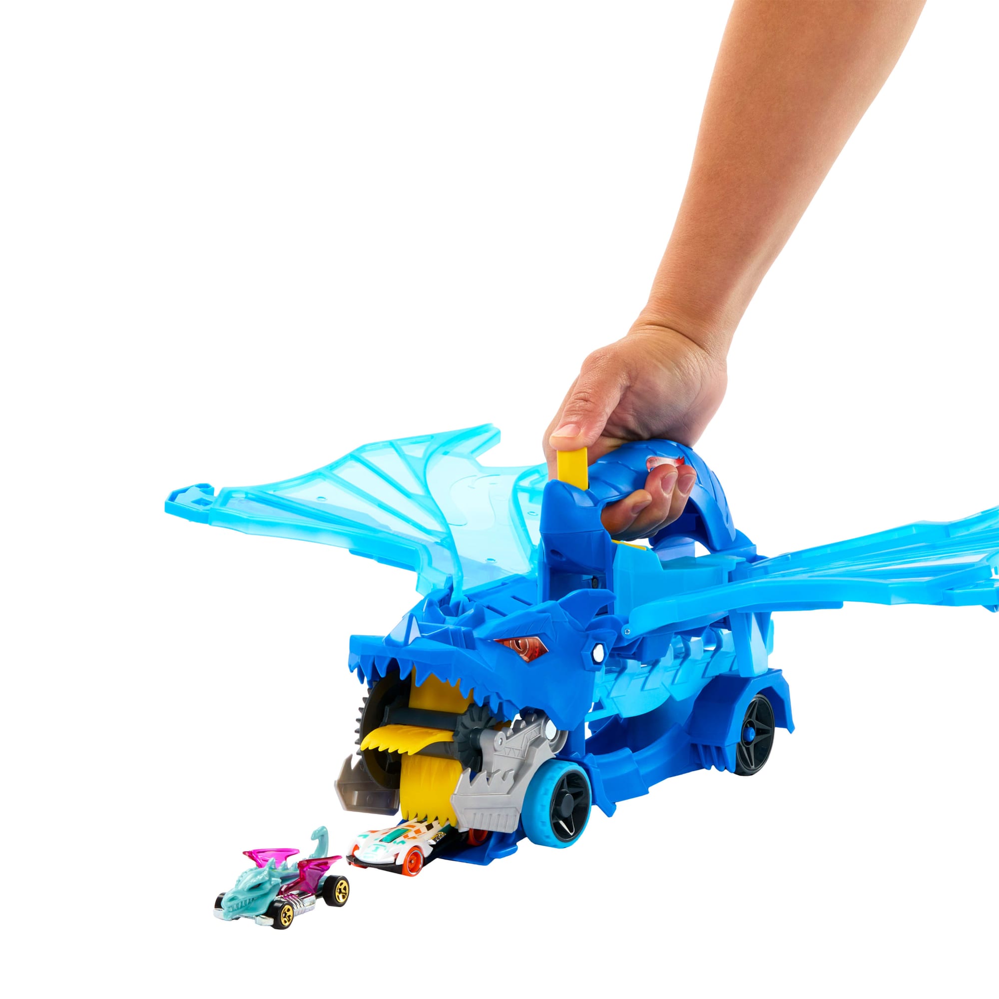 Hot Wheels City Hot Wheels Ultimate Dual Dragon Transporter & 2 1:64 Scale Toy Cars - Image 6