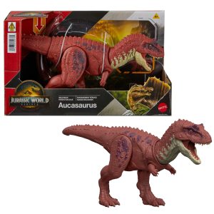 Jurassic World Dinossauro de Brinquedo Rebirth Rugido Selvagem Aucasaurus