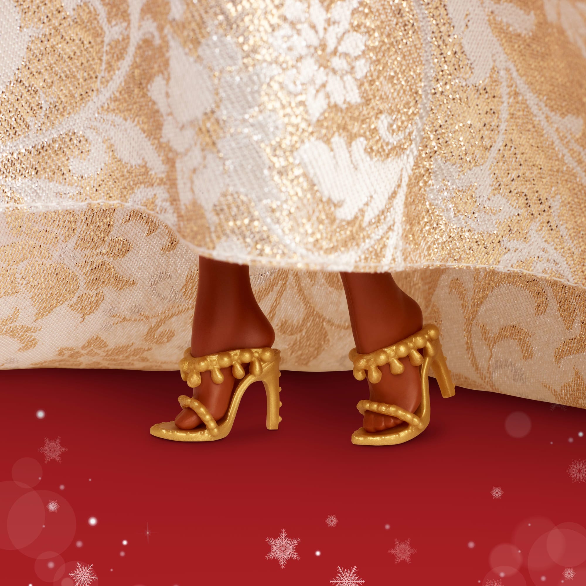 Barbie Signature 2025 Holiday Barbie Fashion Doll. Seasonal Collector. Black Hair With Silver & Gold Gown - Image 3