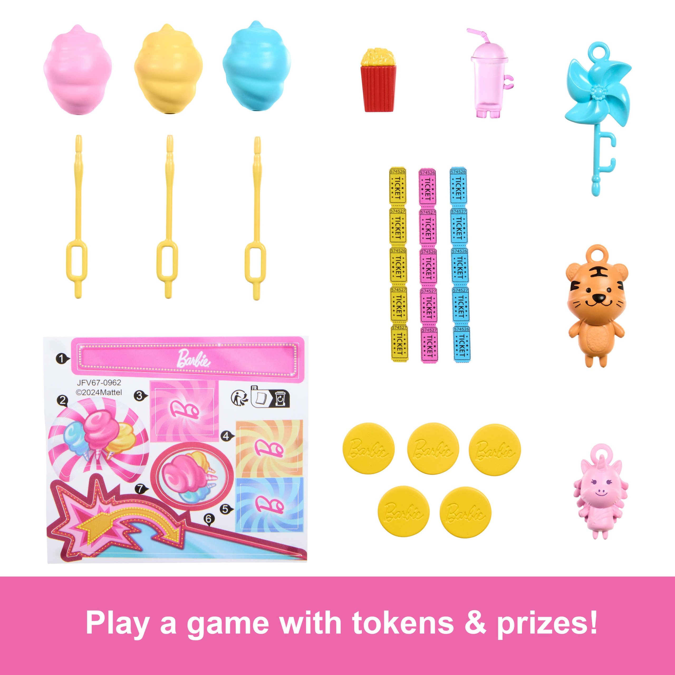 Barbie Mysteries: Beach Detectives Malibu Doll. Cotton Candy Game Playset & Accessories - Image 5