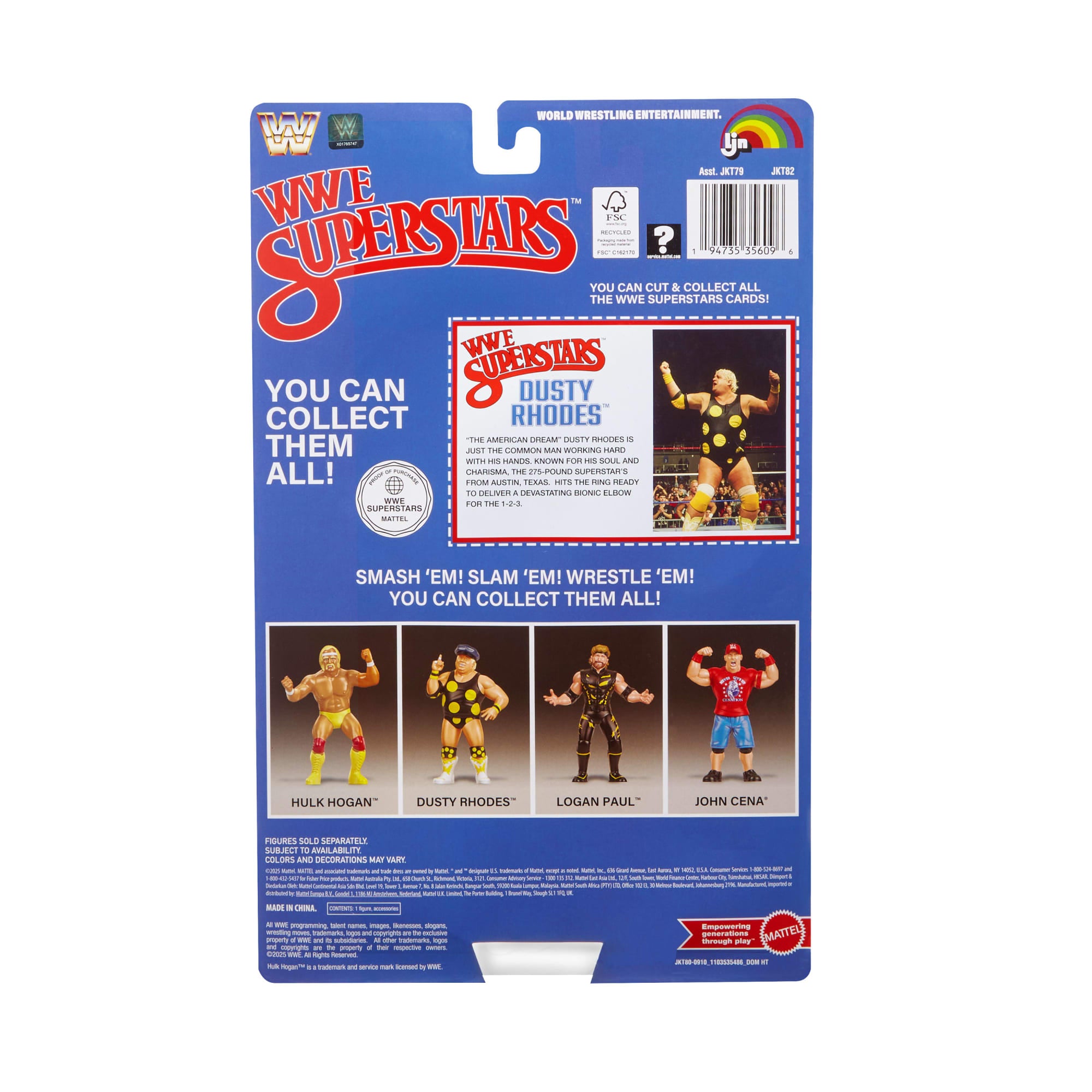 LJN WWE Superstars Dusty Rhodes Action Figure - Image 7
