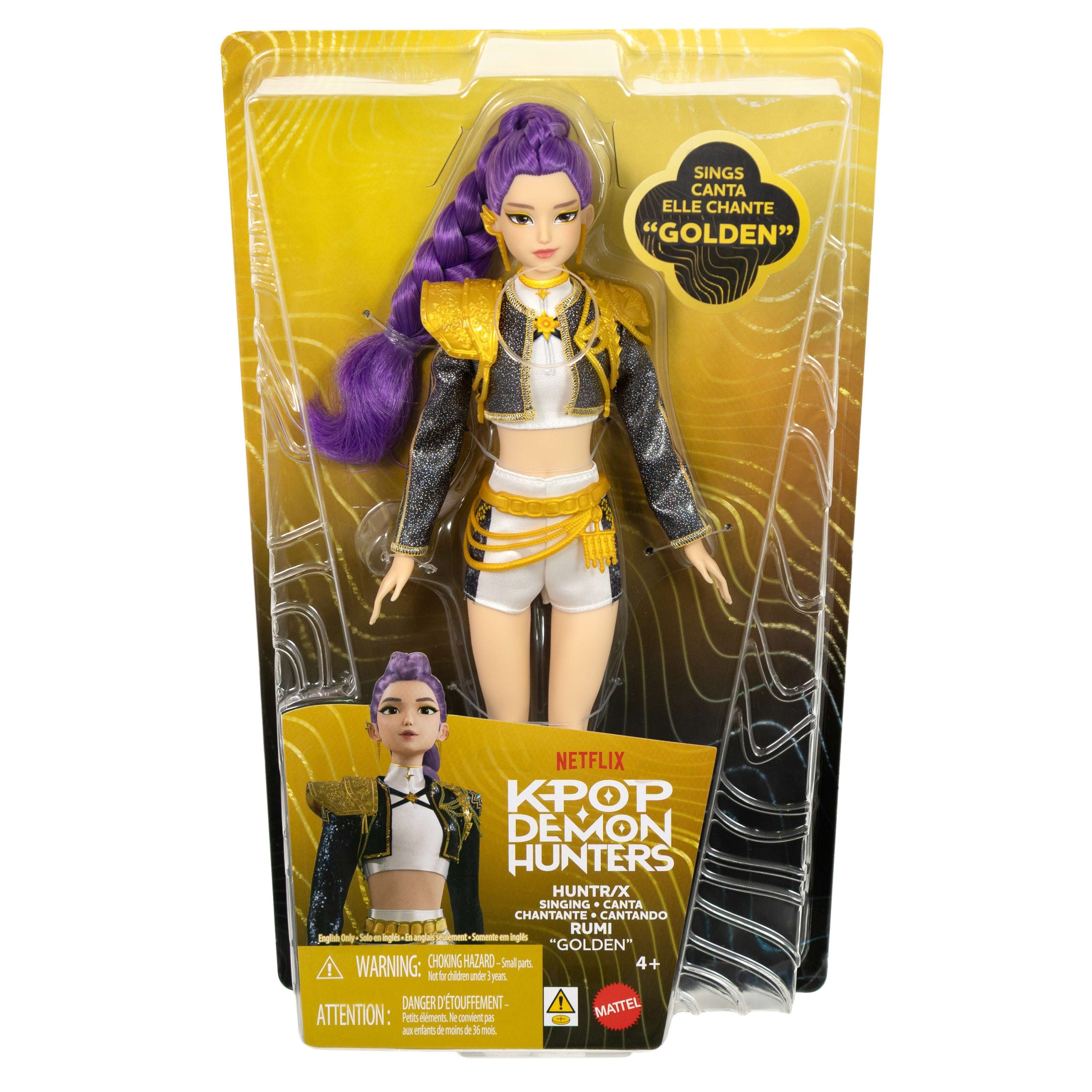 KPop Demon Hunters HUNTR/X Rumi Golden Singing Doll in Removable Outfit & 5 Posable Joints - Image 6