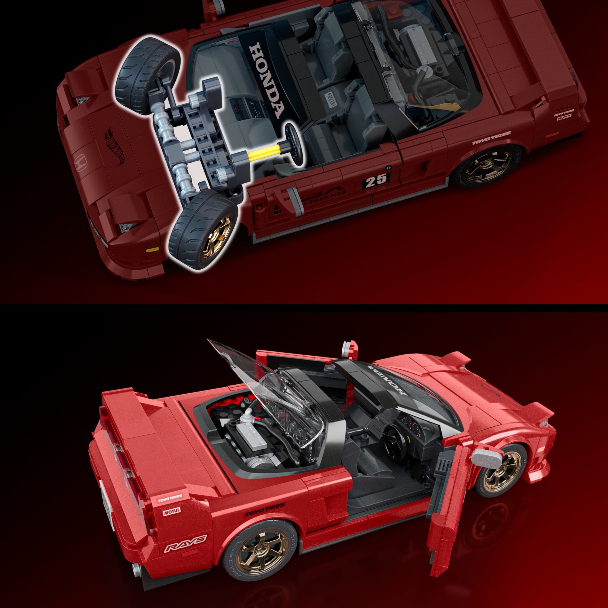 Mattel Brick Shop Hot Wheels Juguete de Construcción Elite '90 Acura NSX - Image 3