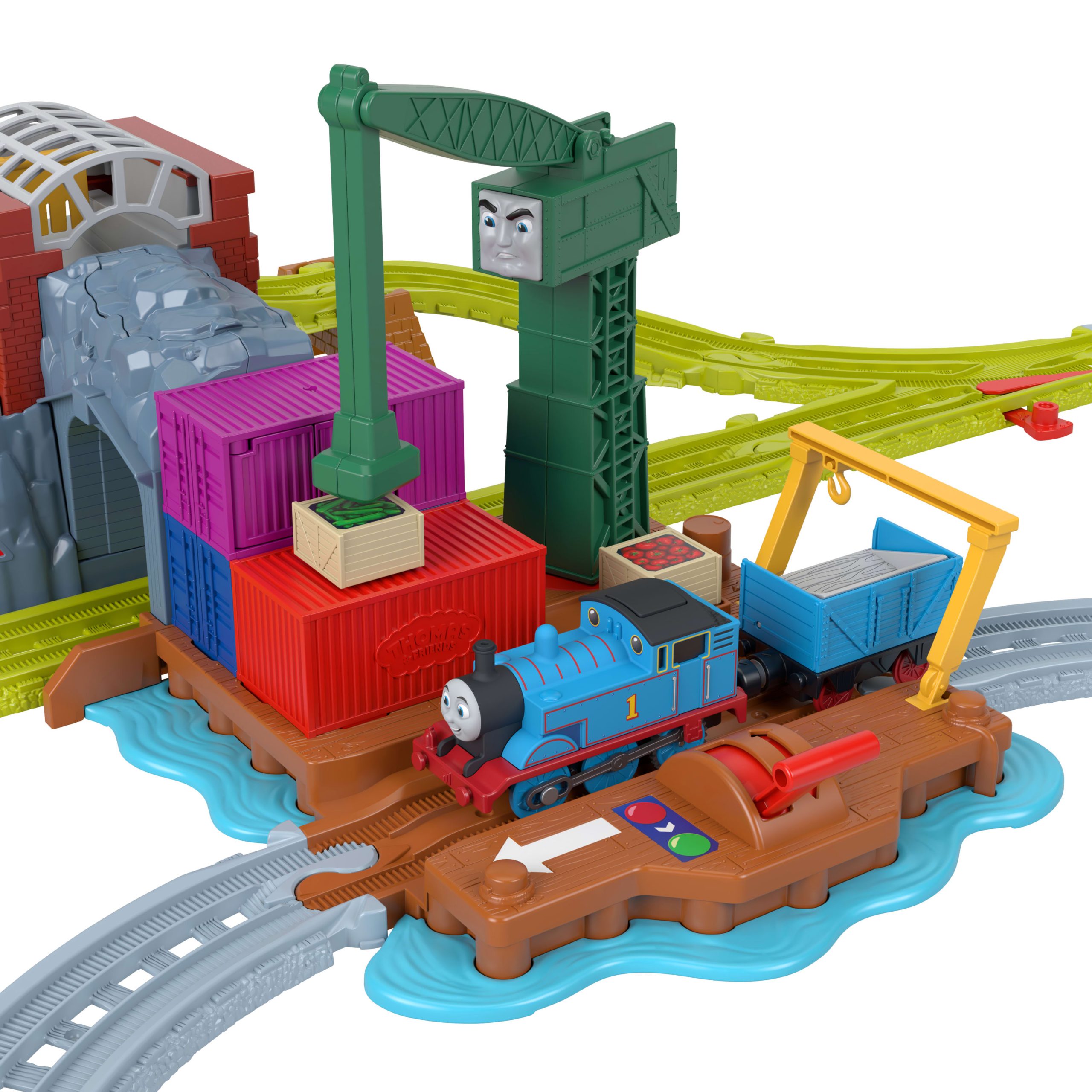 Thomas & Friends T&F Tracks Pista de Juguete Pista Motorizada del Muelle de Cranky - Image 3