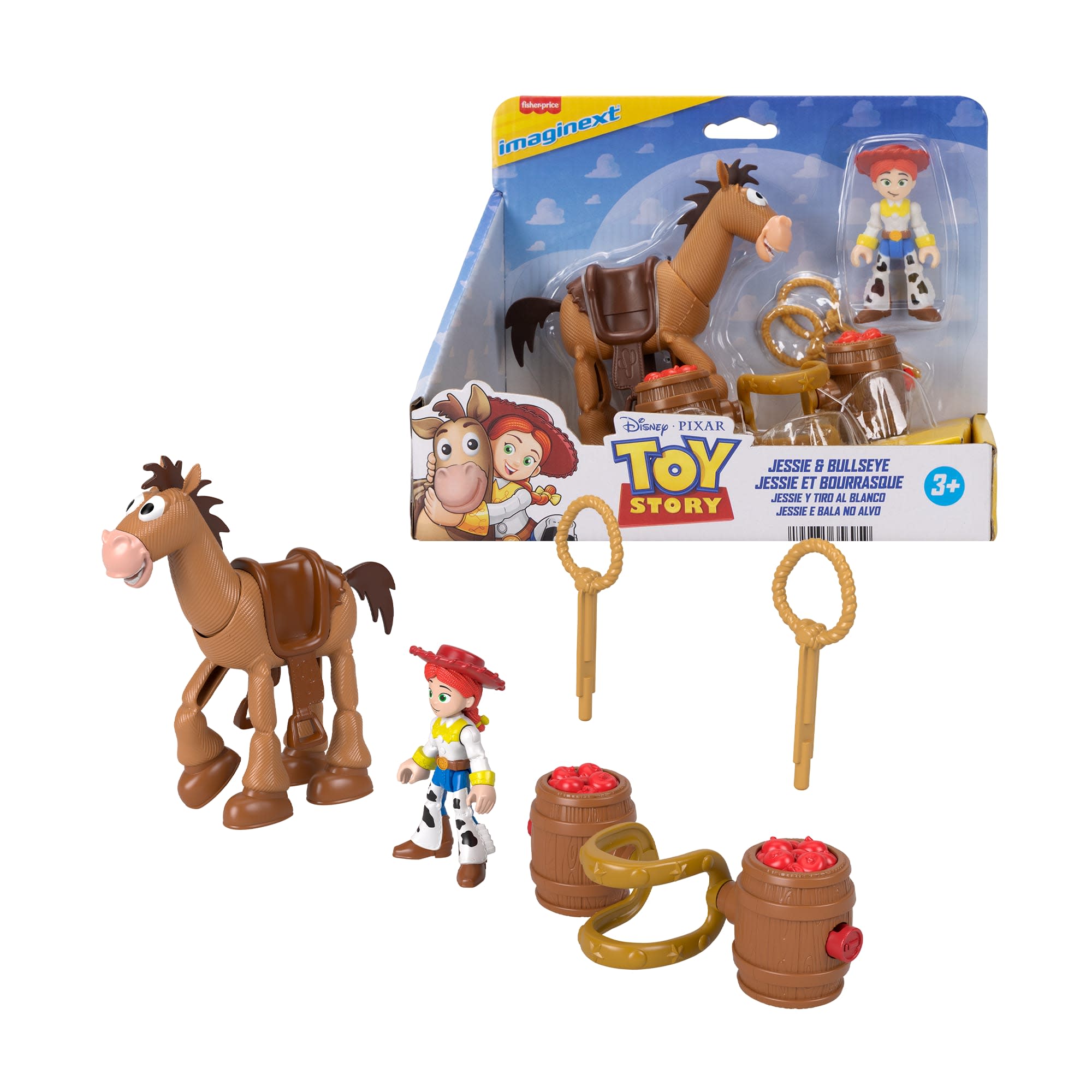Imaginext Jessie & Bullseye Play Set. Projectiles & Saddle. Inspired By Disney And Pixar Toy Story