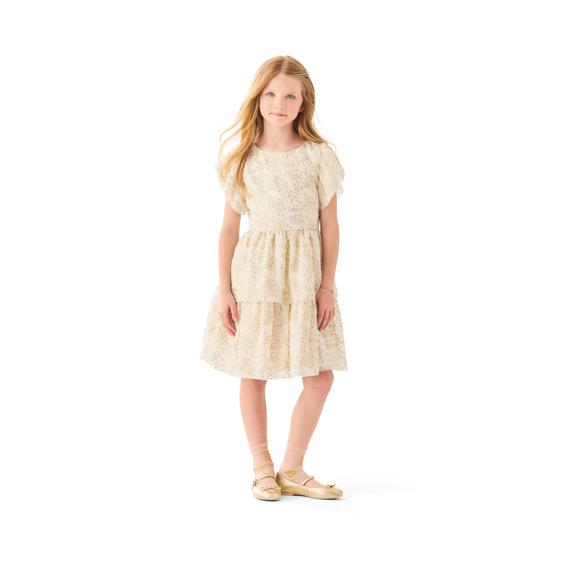 American Girl® x Janie and Jack Sparkly Cream Celebration Dress for Little Girls & Girls