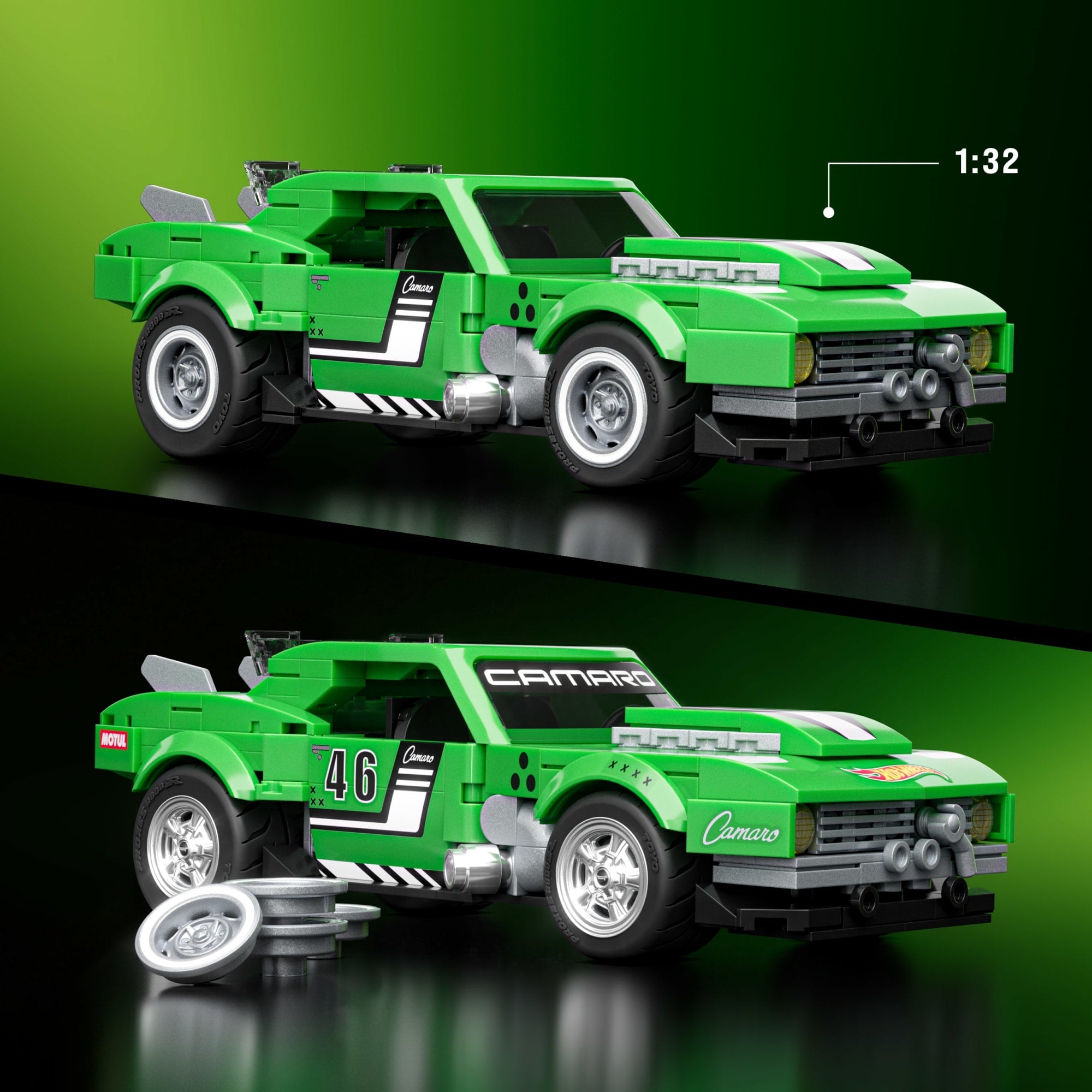 Mattel Brick Shop Hot Wheels Camaro Custom 1968. 289 Pièces. de Collect - Image 3
