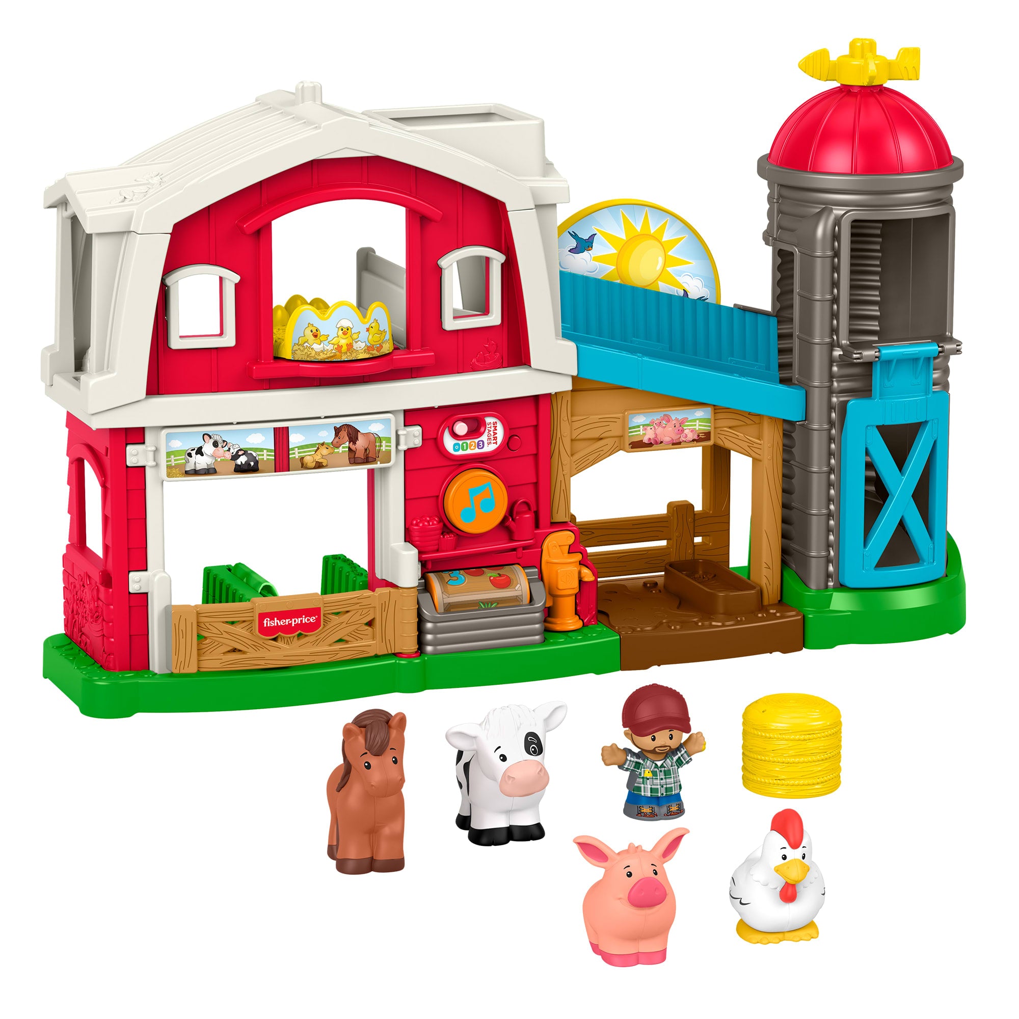 Fisher-Price Little People Caring Fun Animal Farm Playset Toddler Learning Toy. Multilanguage Version