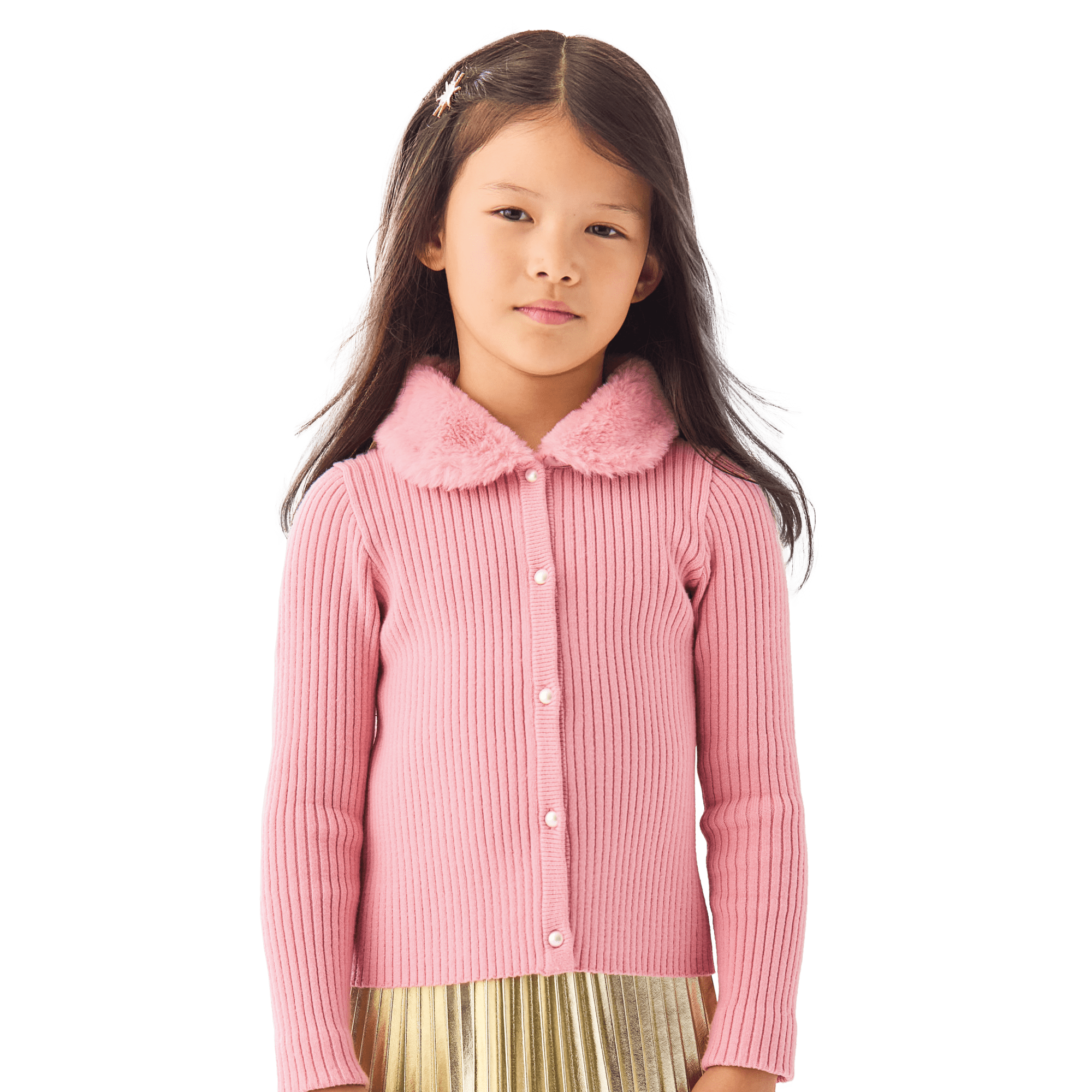 American Girl® x Janie and Jack Rosy Ribbed Cardigan for Girls