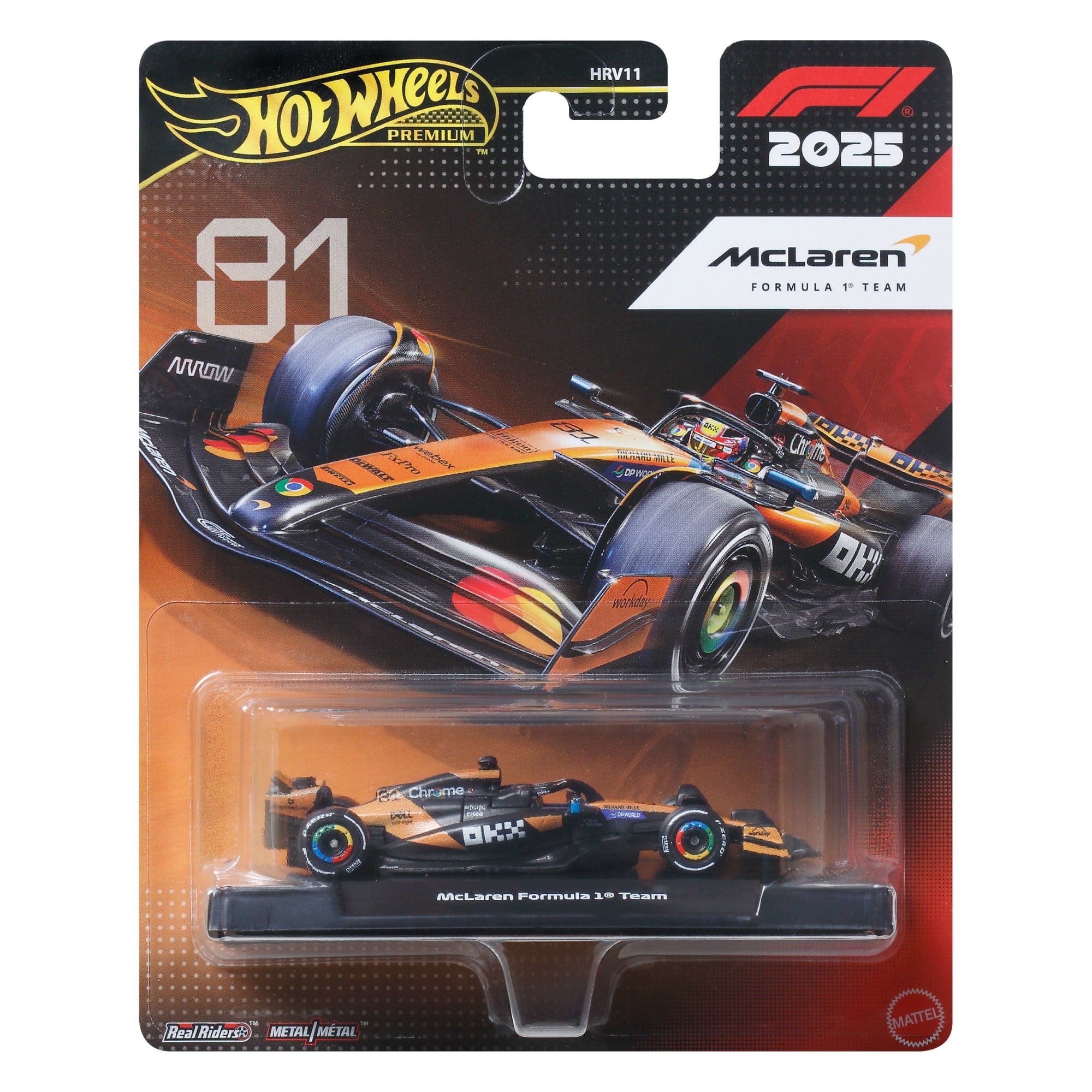 Hot Wheels 1:64 Scale Premium Die-Cast Formula 1 Collectible Toy Race Car