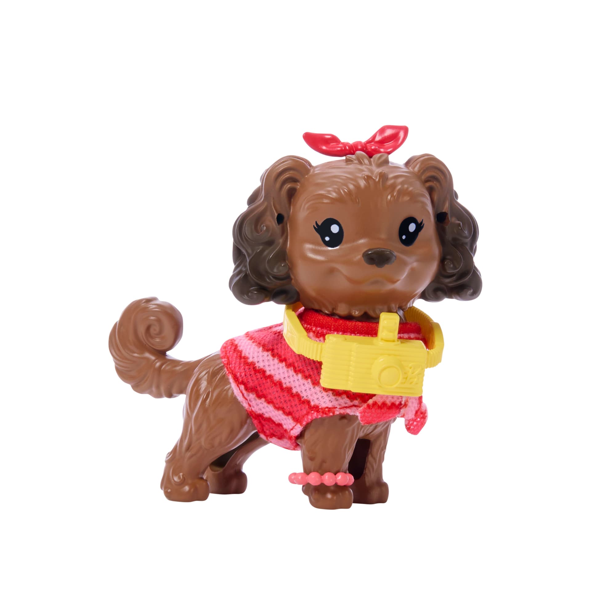Barbie Twinning Looks Fashion Doll With Pet Dog. Matching Red Clothes & Accessories. Black Hair - Image 5