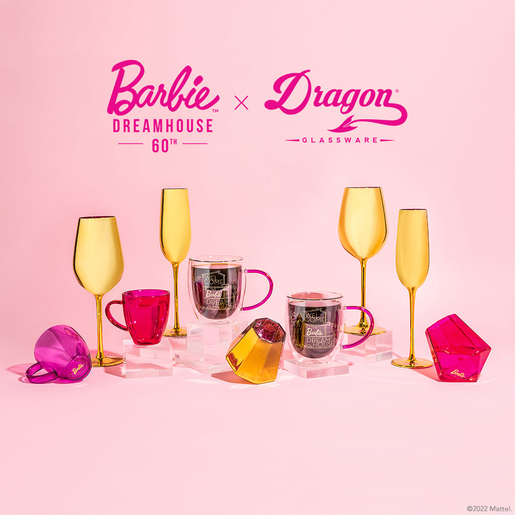 Barbie™ X Dragon Glassware® Dreamhouse™ Champagne Flutes - Image 4