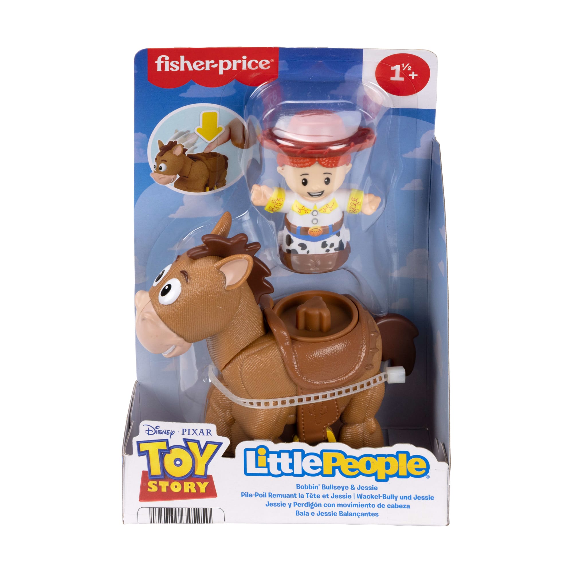 Fisher-Price Little People Disney Pixar Toy Story Bobbin' Bullseye & Jessie. Toddler Figure Set - Image 6