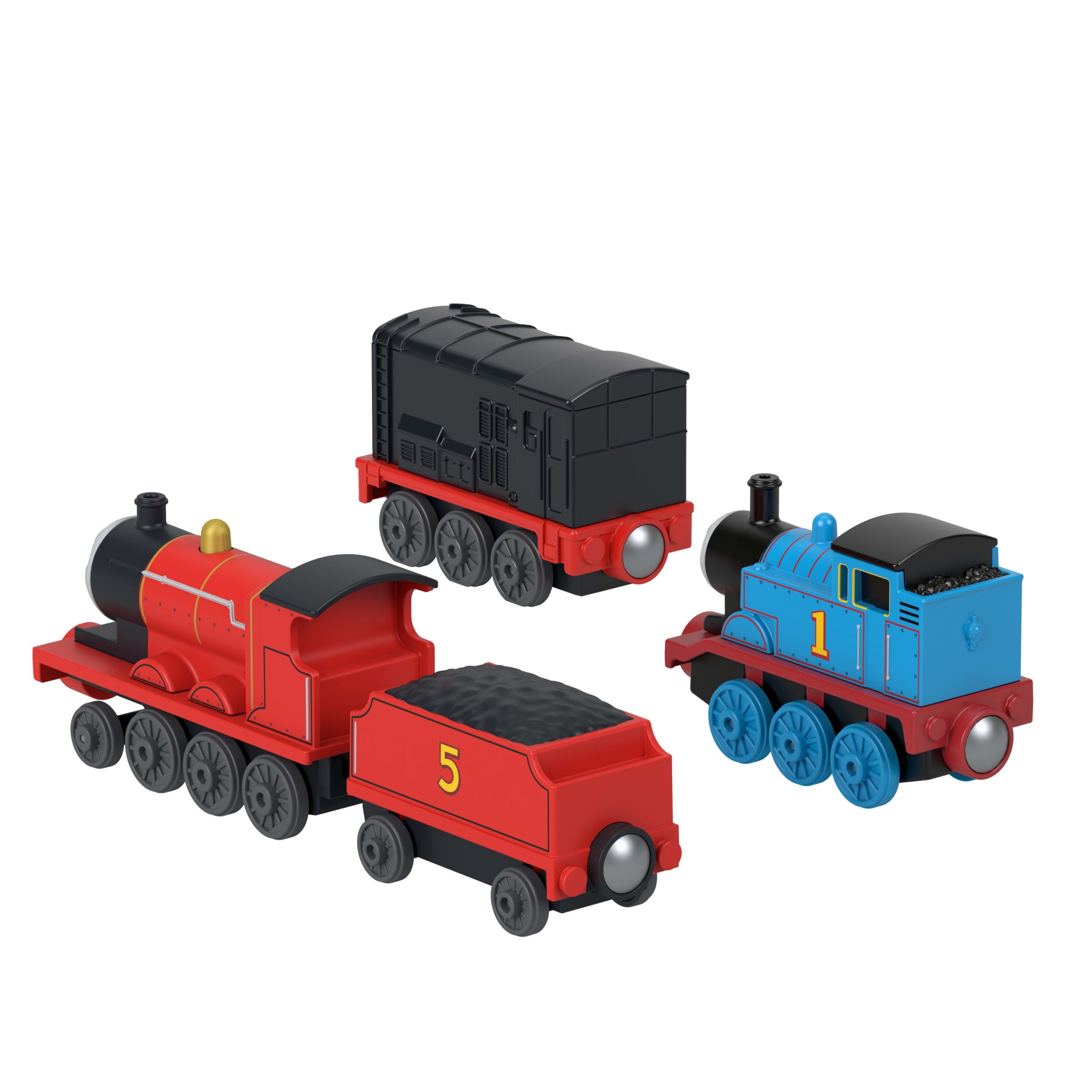 Thomas & Friends By Fisher-Price Die-Cast Toy Train Multipack With Thomas. Diesel & James Engines - Image 5