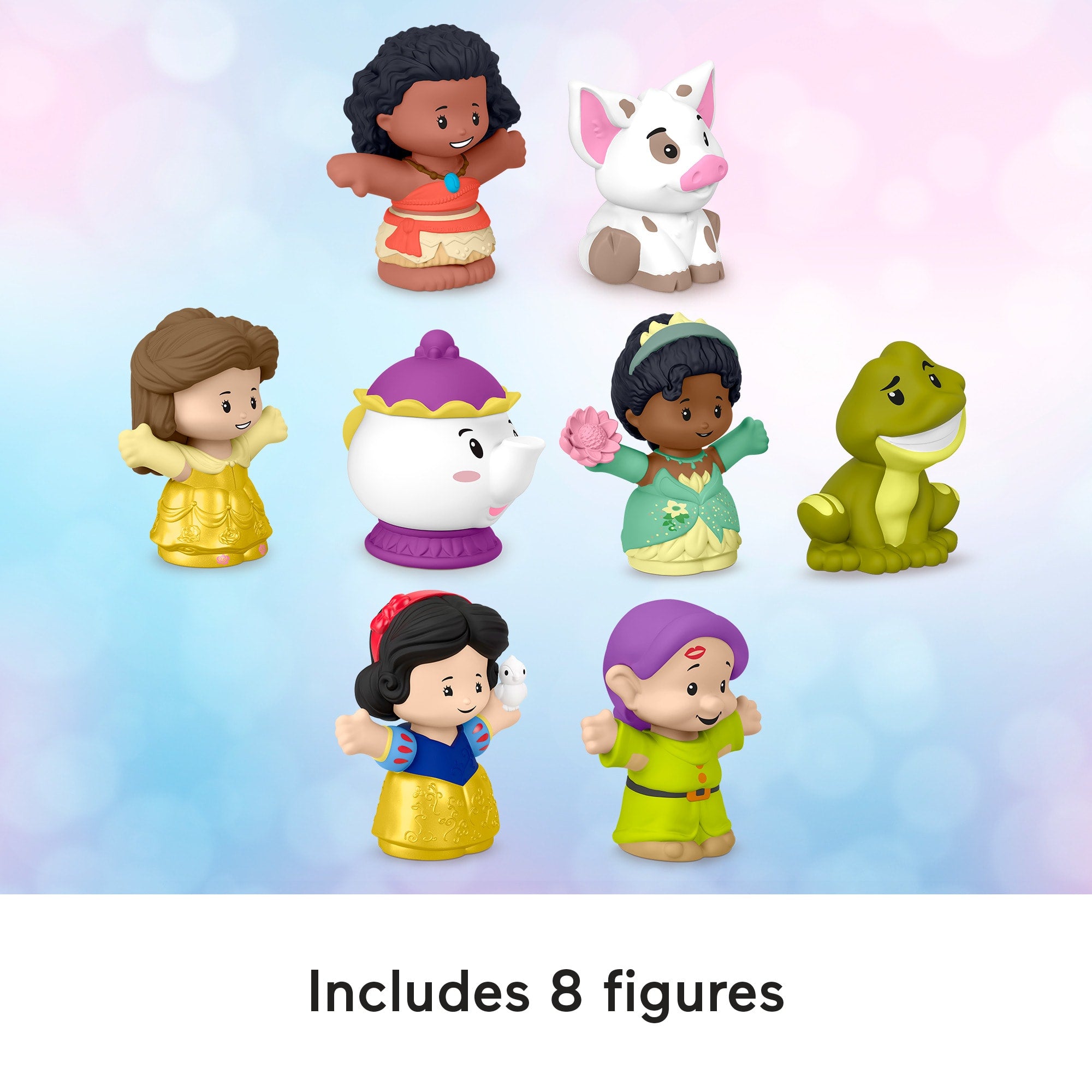 Fisher-Price Little People Disney Princess Story Duos Figure Pack. Toddler Toys. 8 Pieces - Image 2
