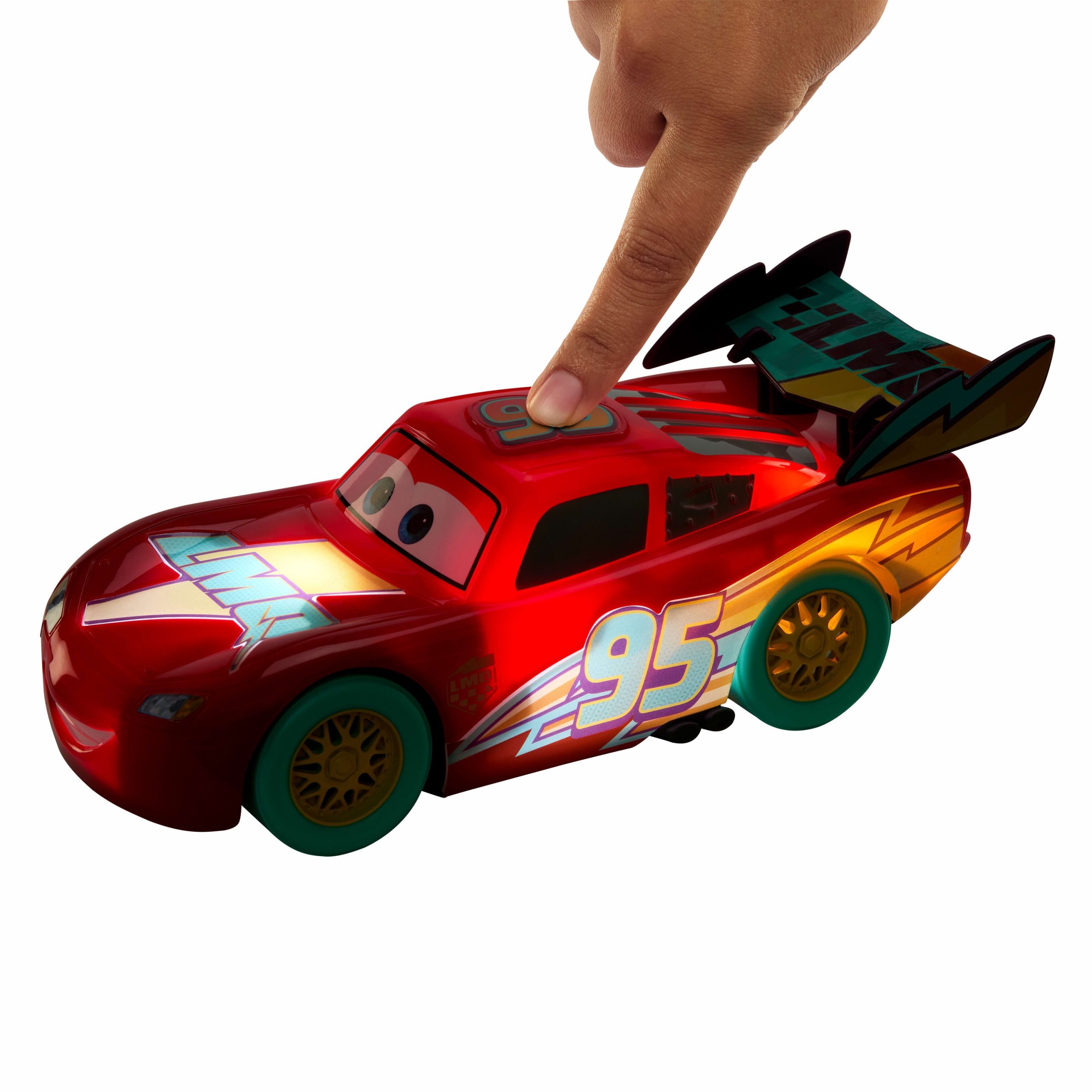 Disney And Pixar Cars Race To Celebrate Lights & Sounds Lightning Mcqueen. Large-Scale Toy Vehicle - Image 2
