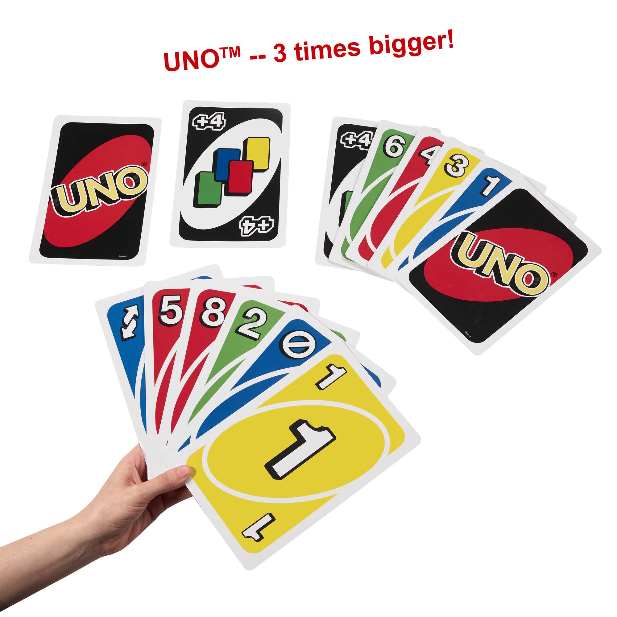 UNO Giant Sized Card Game. Game For Family Night. 108 Oversized Cards - Image 3