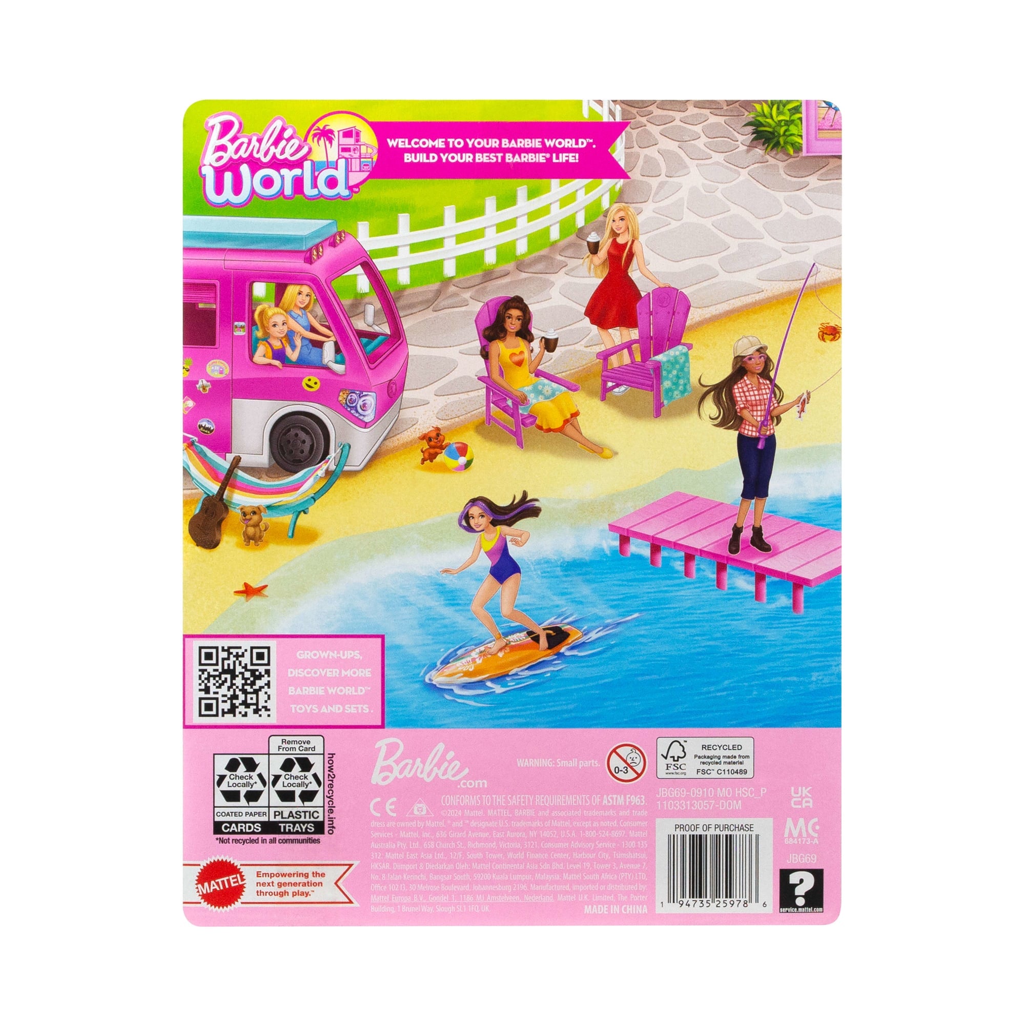 Barbie World Pink Chair Playset With 6 Accessories including Furniture. Blankets. & Mugs - Image 4