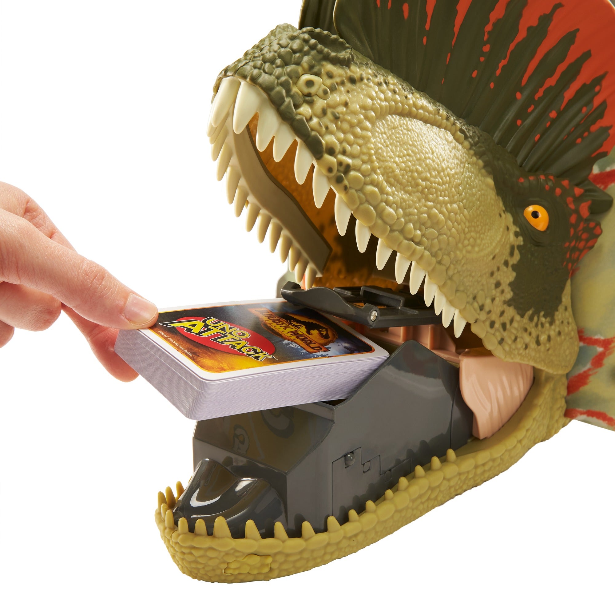 Jeu de Cartes Uno Attack™ Jurassic World Dominion Avec Lanceur de Cartes Dinosaure - Image 3