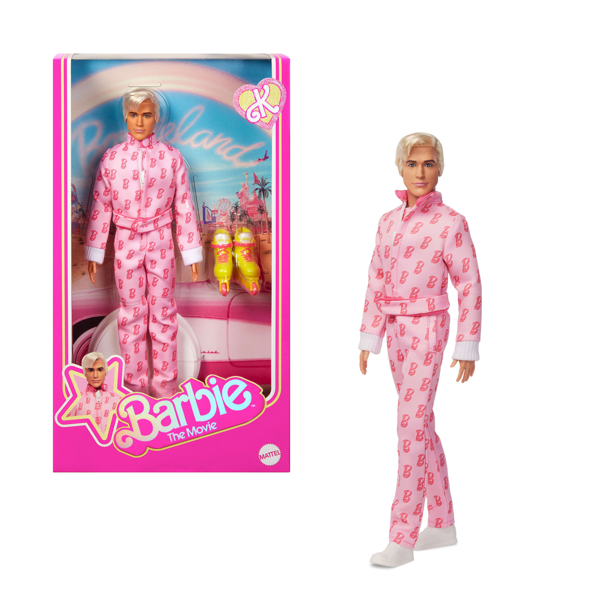 Barbie Poupée Ken-Poupée Inspirée du Film Avec Combinaison Rose