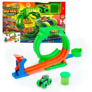Hot Wheels Monster Trucks Mutant Chaos Loop Challenge Playset