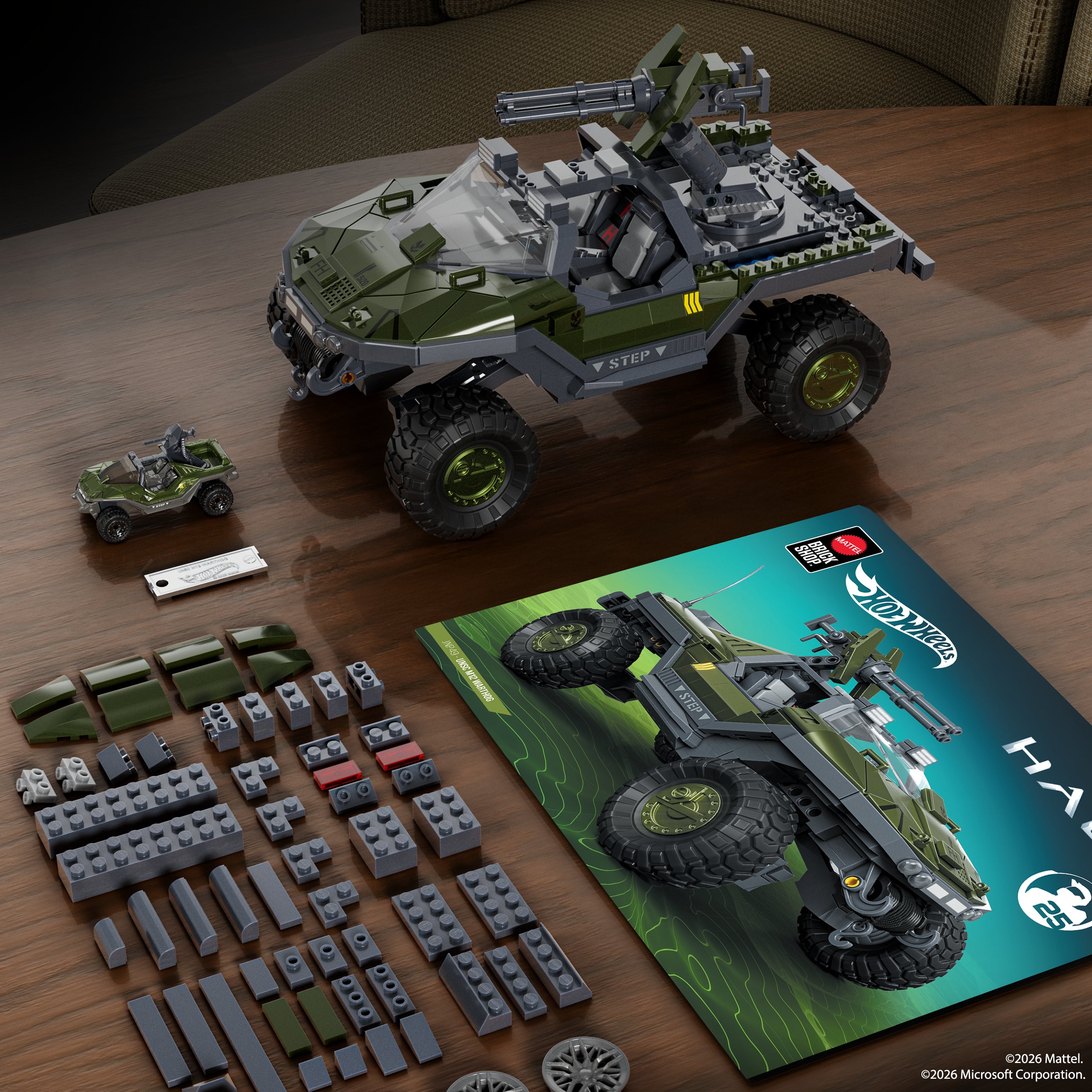 Mattel Brick Shop Hot Wheels Elite Halo® UNSC M12 Warthog. Juguete de Construcción con Detalles Auténticos y Personalización (935 piezas) para Adultos Coleccionistas - Image 2