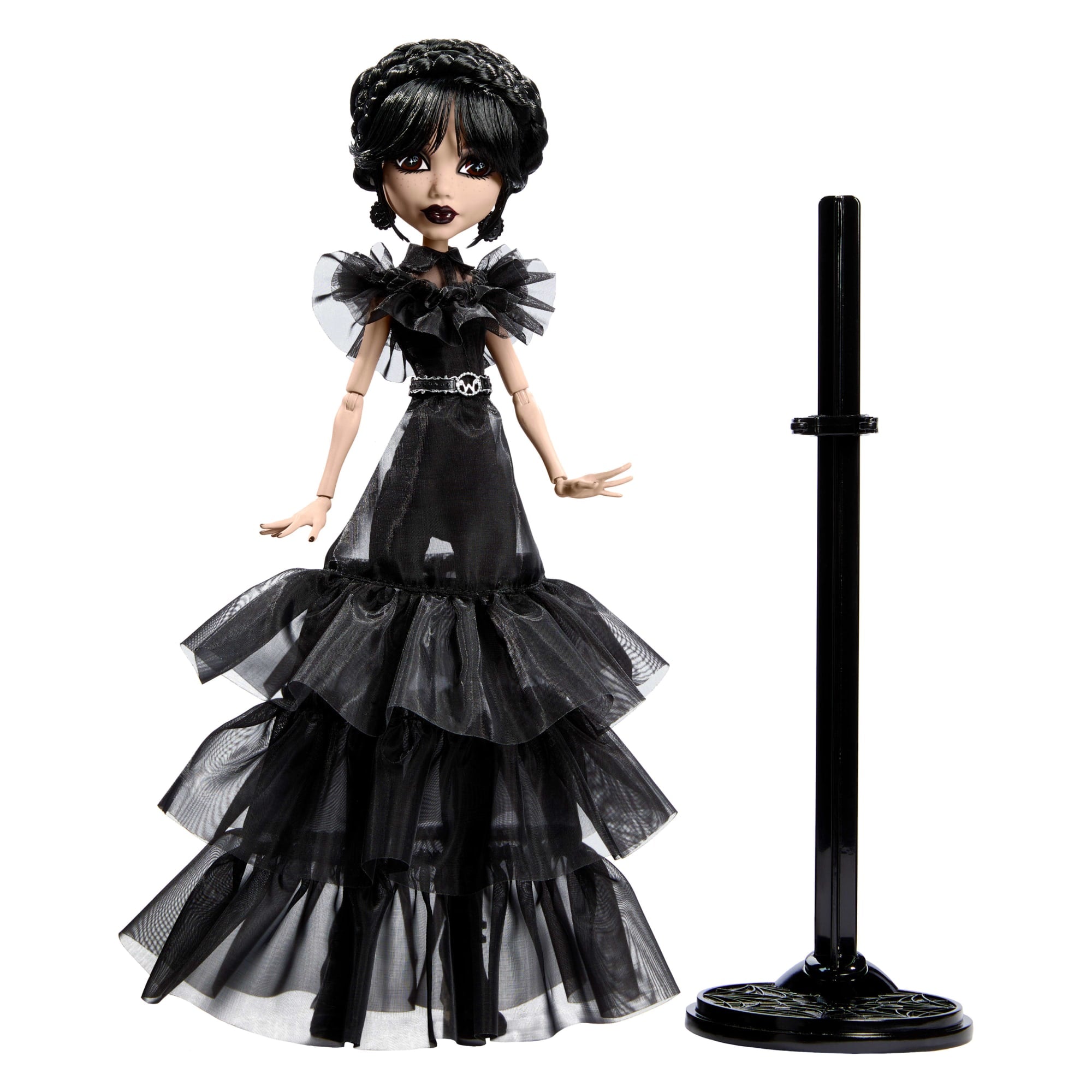 Monster High Wednesday Collectible Doll. Rave'N Wednesday in Black Gown Inspired By Dance Scene - Image 5