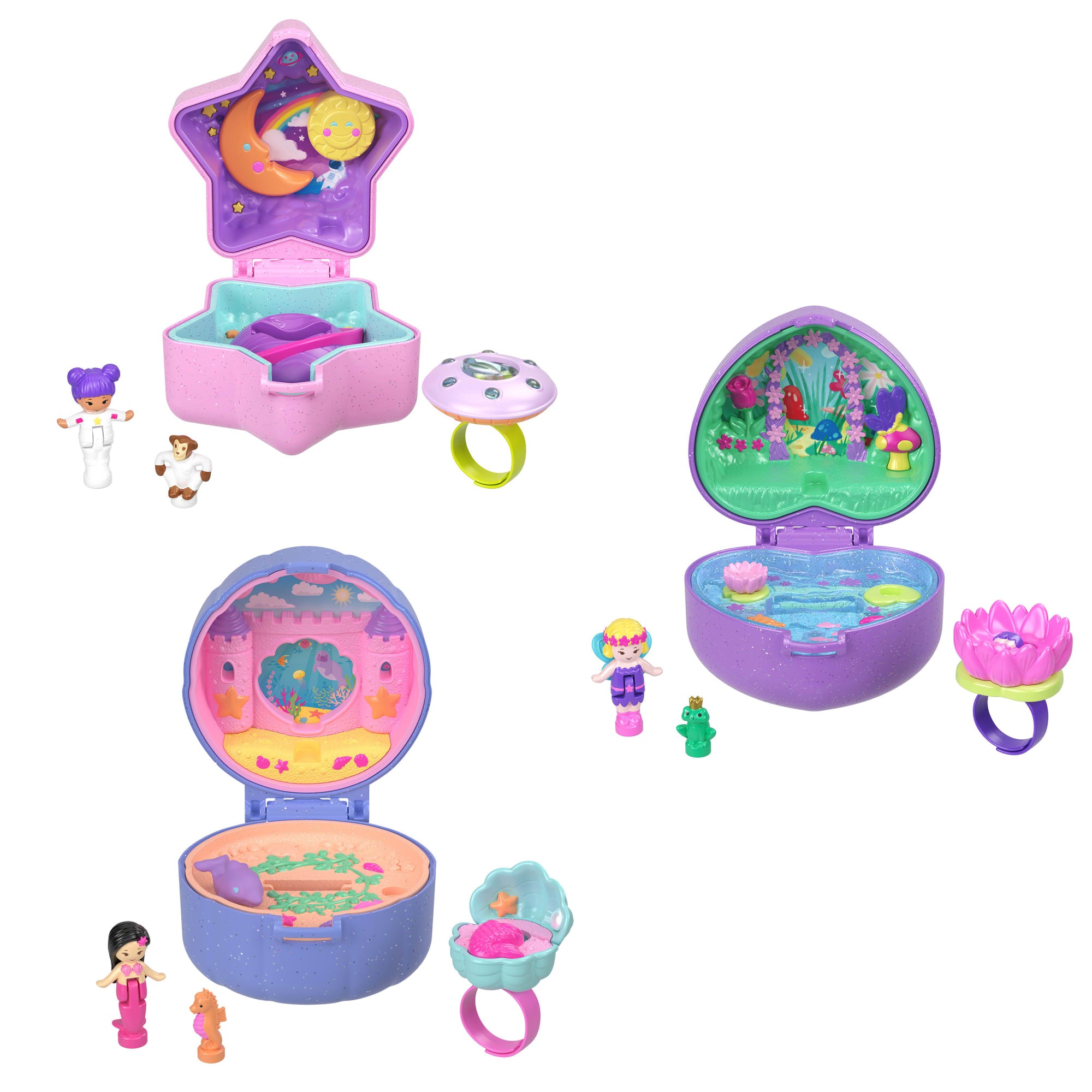 Polly Pocket Collector. Heritage Ring Box 3 Pack