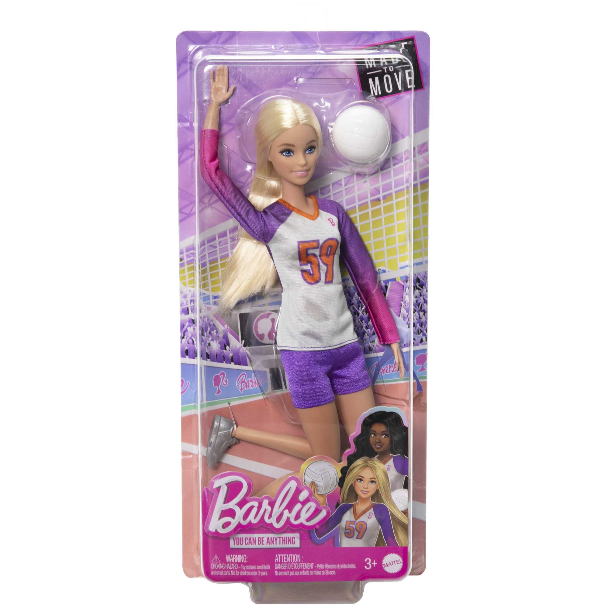 Barbie®-Métiers-Poupée Barbie® Articulée Joueuse de Volleyball - Image 6