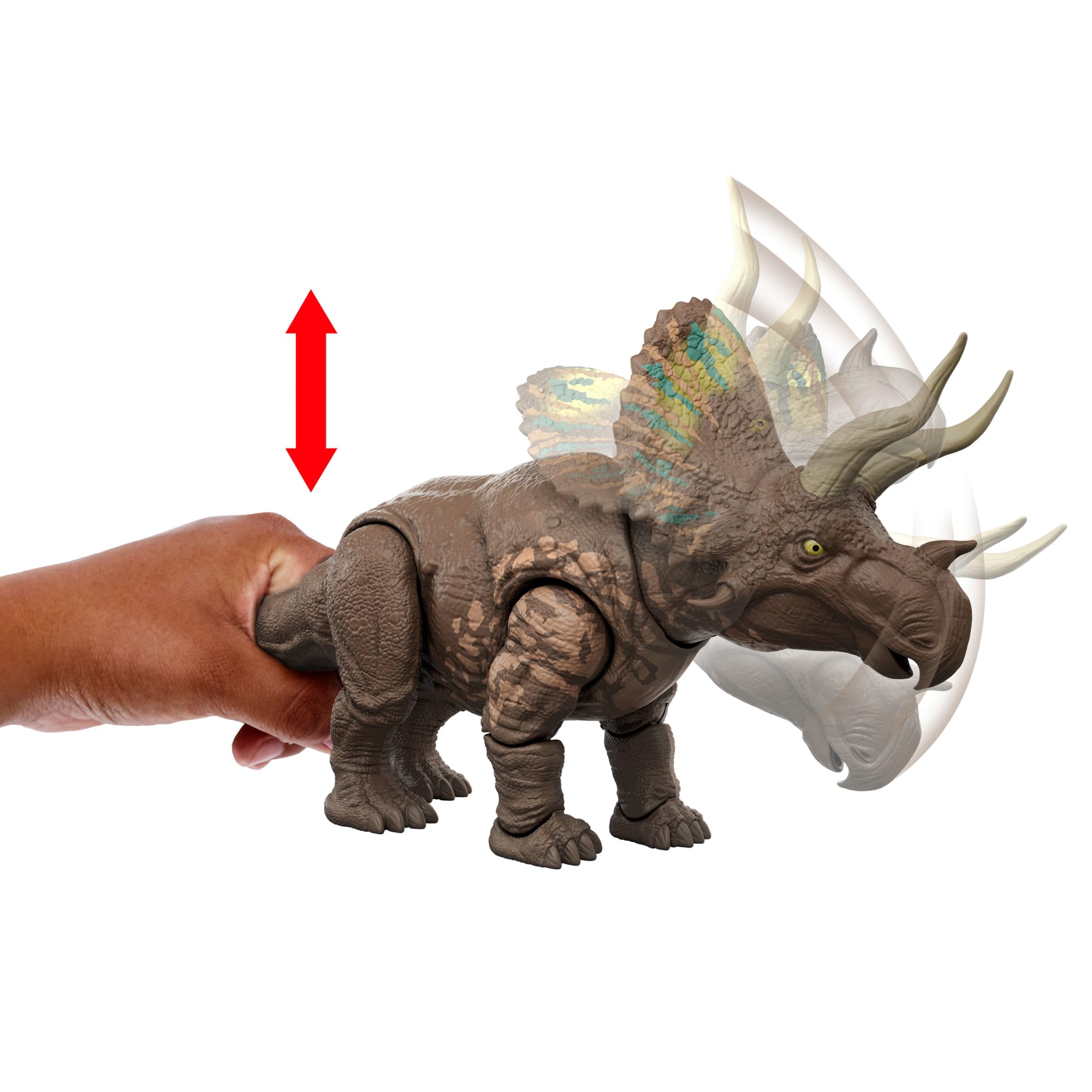 Jurassic World Dinossauro de Brinquedo Rebirth Rastreadore Gigantes Eotriceratops - Image 3