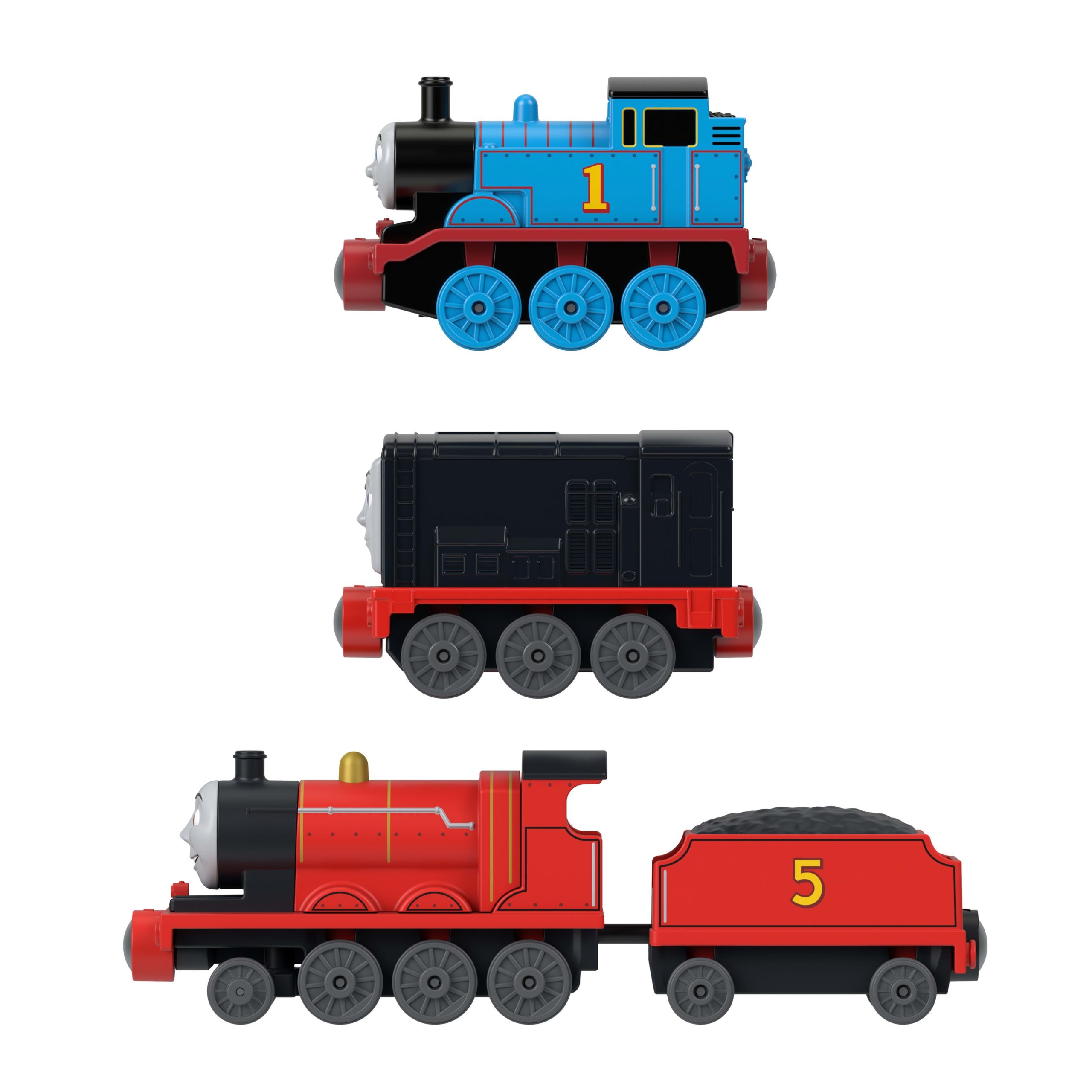 Thomas & Friends By Fisher-Price Die-Cast Toy Train Multipack With Thomas. Diesel & James Engines - Image 3