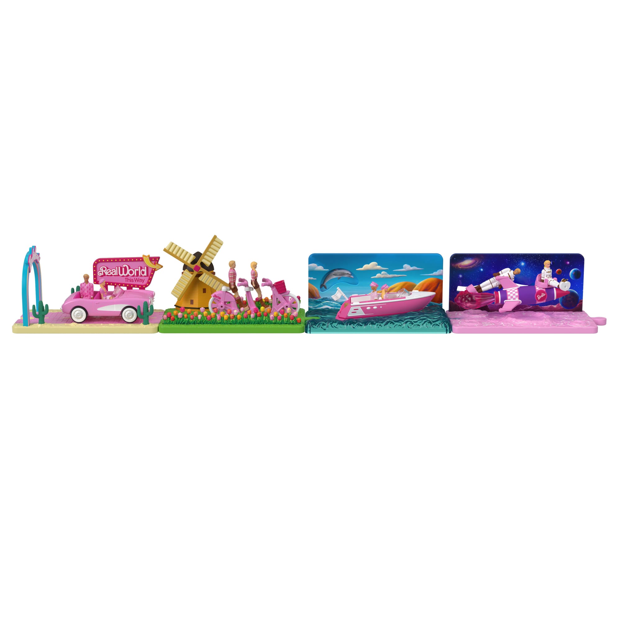 Barbie Mini BarbieLand Vehículo para Muñecas La Película Barbie y Ken en Cohete Espacial - Image 3