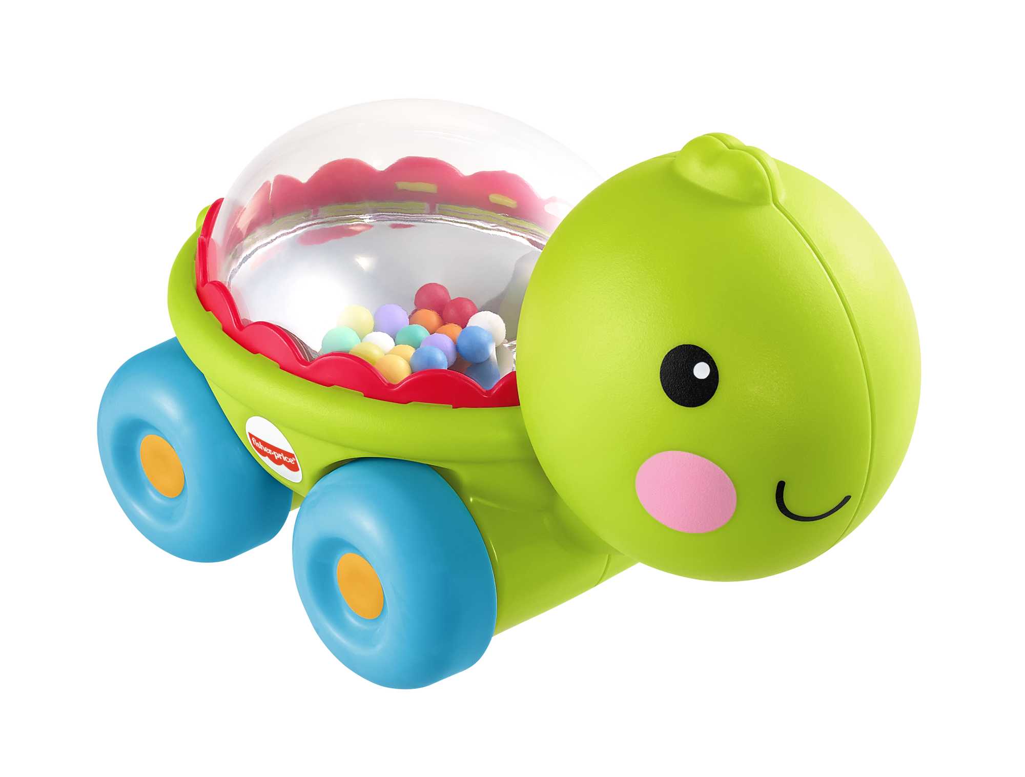 Fisher-Price Poppity Pop Turtle Push-Along Vehicle With Sounds For Infant Crawling Play