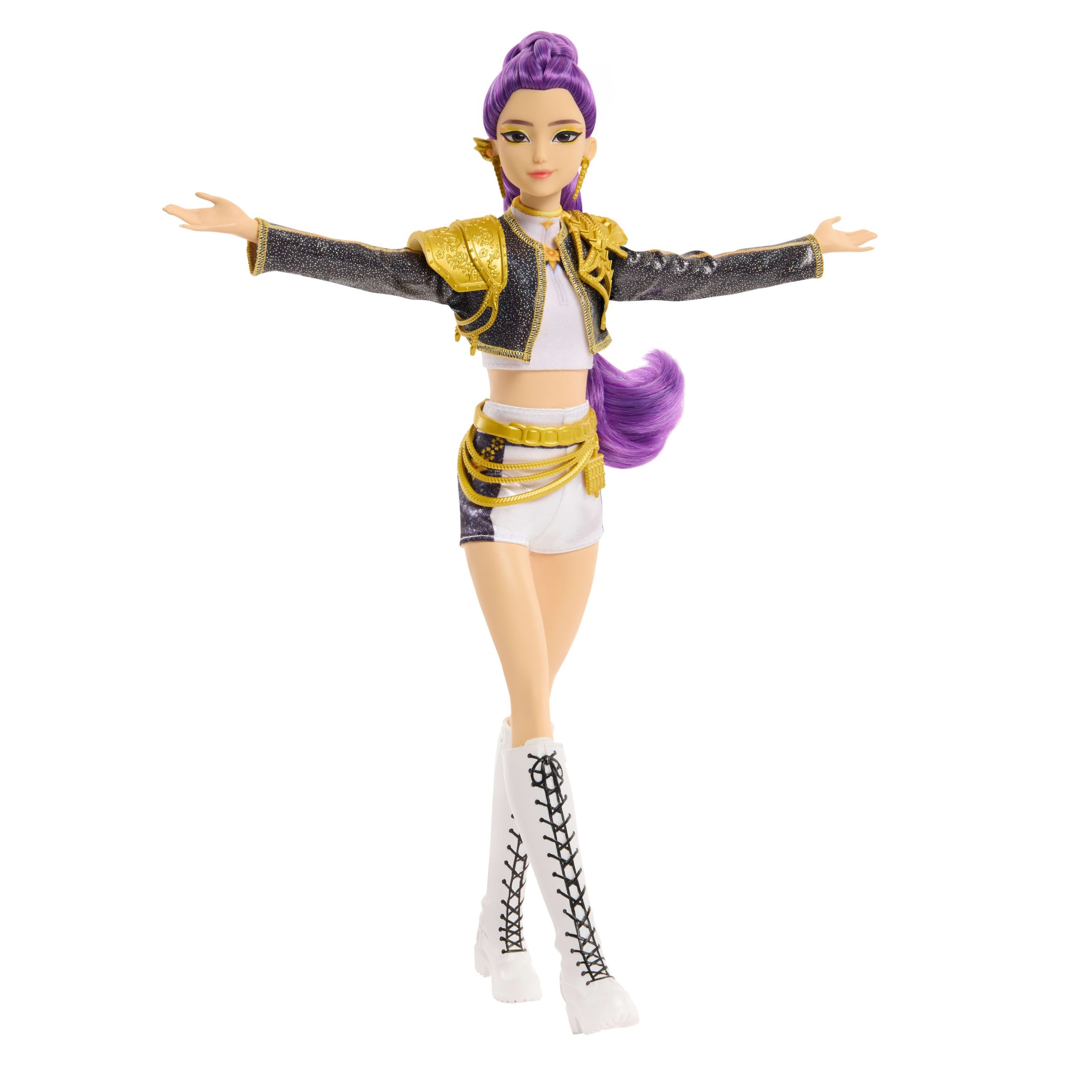 KPop Demon Hunters HUNTR/X Rumi Golden Singing Doll in Removable Outfit & 5 Posable Joints - Image 5