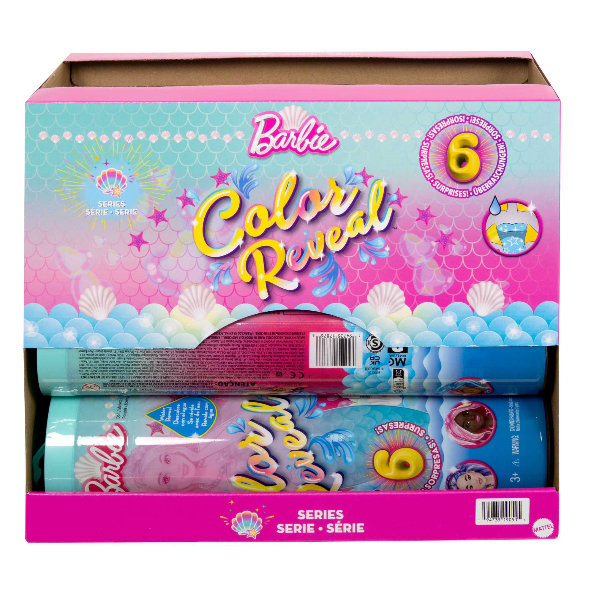 Barbie Color Reveal Mermaid Series Doll & Accessories With 6 Surprises. Color-Change Hair - Image 6