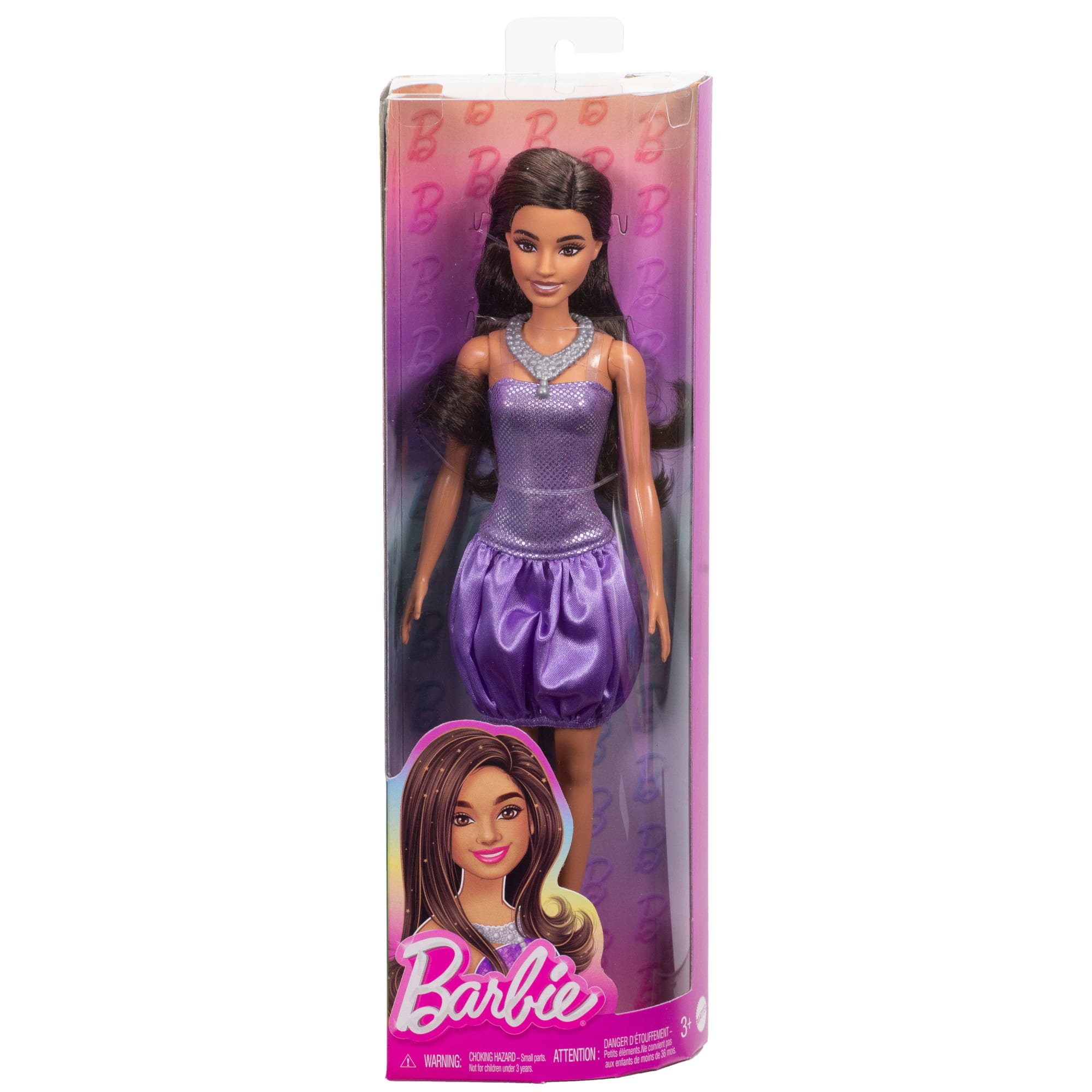Barbie Fashionista Boneca Vestido Roxo e Colar - Image 6