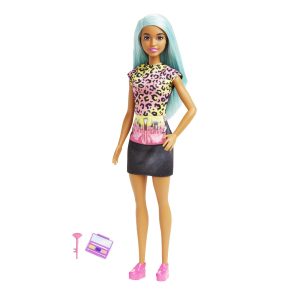 Barbie Makeup Artist Doll With Teal Hair And Career-Themed Accessories Like Palette And Brush