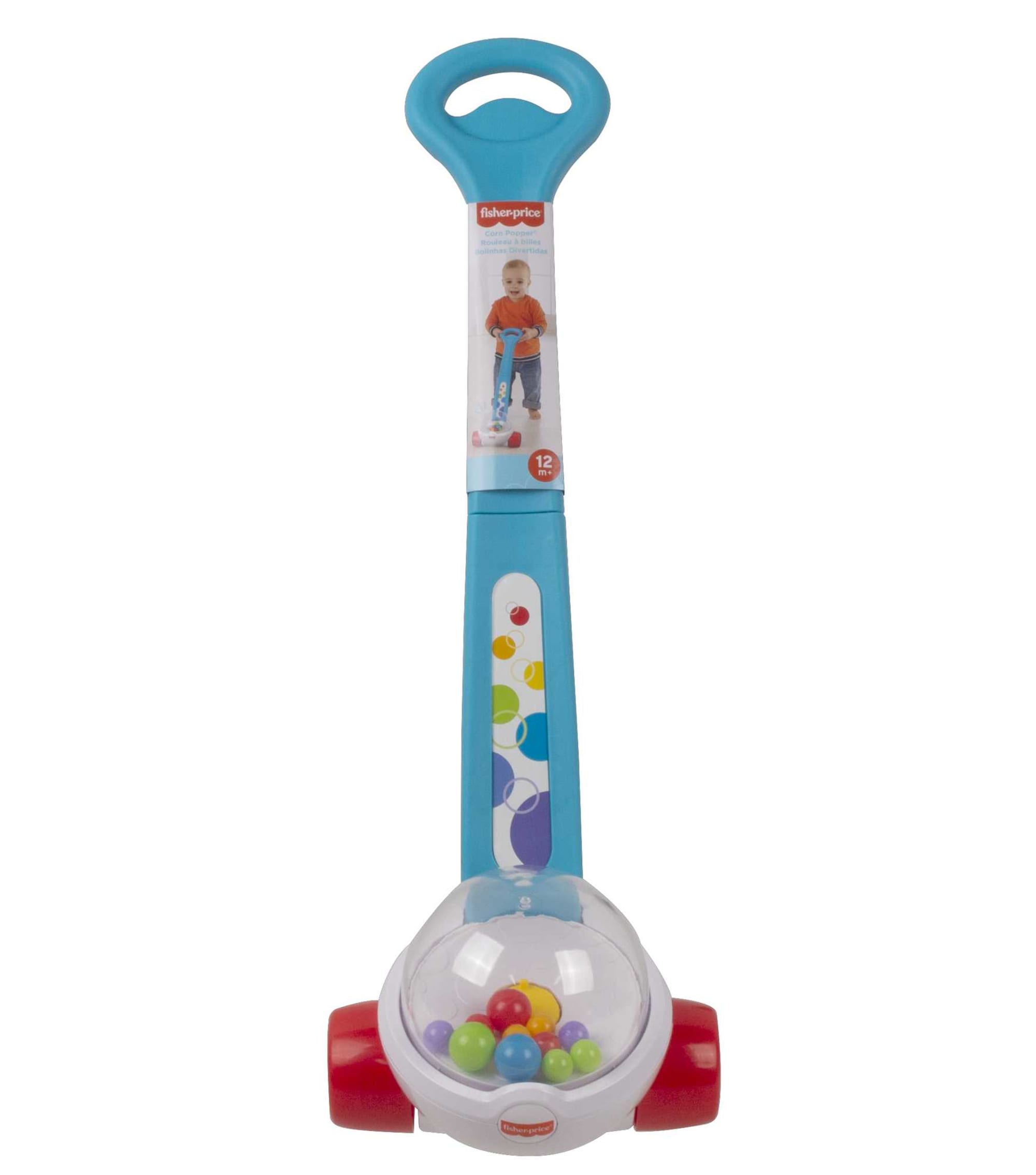 Fisher-Price Corn Popper Blue Push-Along Toy For Baby & Toddlers. 2 Pieces - Image 6