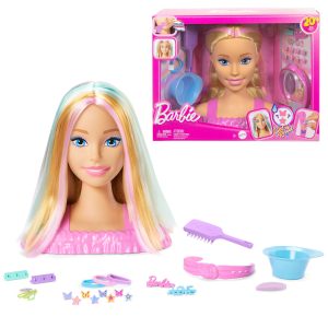 Barbie  Tête à Coiffer. Cheveux Blonds. 20+ Accessoires