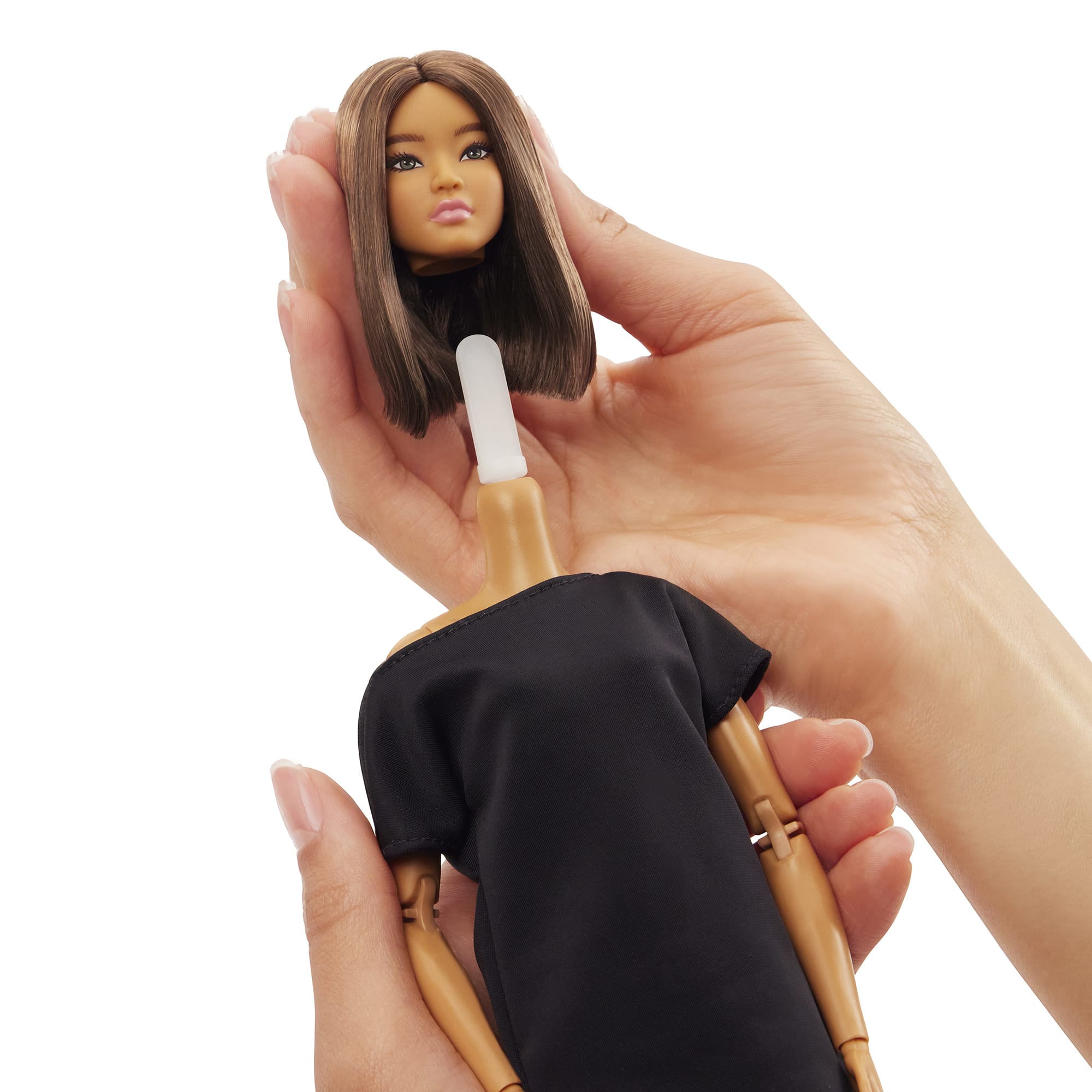 Barbie Basics Collectible Doll. Model 01 With Brunette Hair in Black Dress & Pointed Booties - Image 6