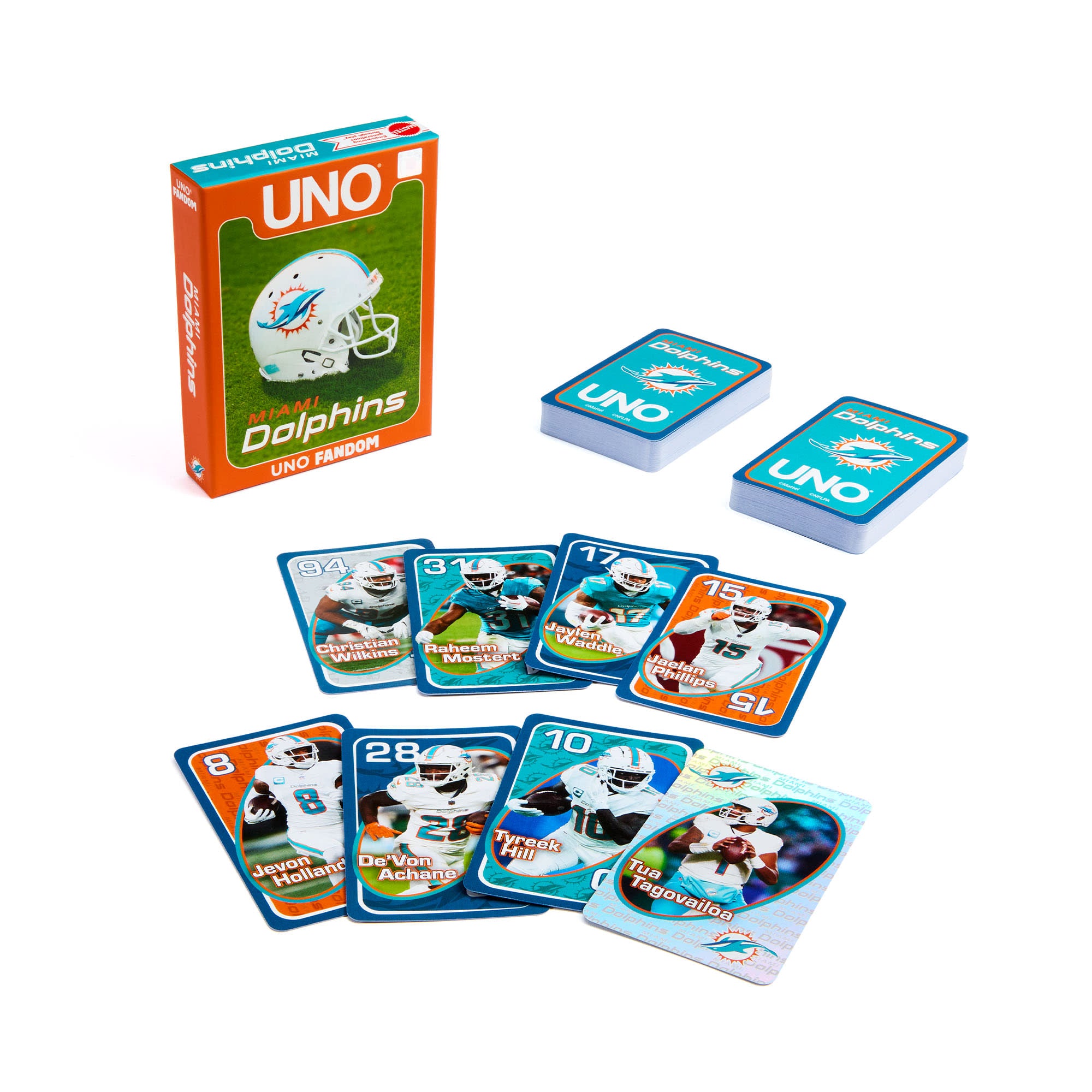 UNO Fandom NFL Miami Dolphins Game Deck